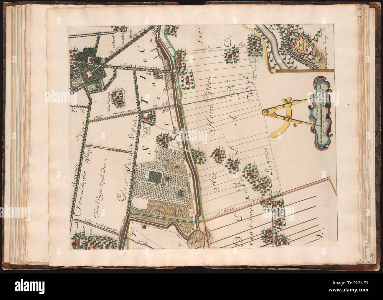 UBAKZL12A1 029, 8/19/11, 1:33 PM, 8C, 7992x10656 (0+0), 100%%%%, Juni 2011 PPRO, 1/160 s, R47.8, G17.7, B15.3 187 Mappa - Collezioni Speciali Università di Amsterdam - OTM- HB-KZL I 2 A 1 (29) Foto Stock