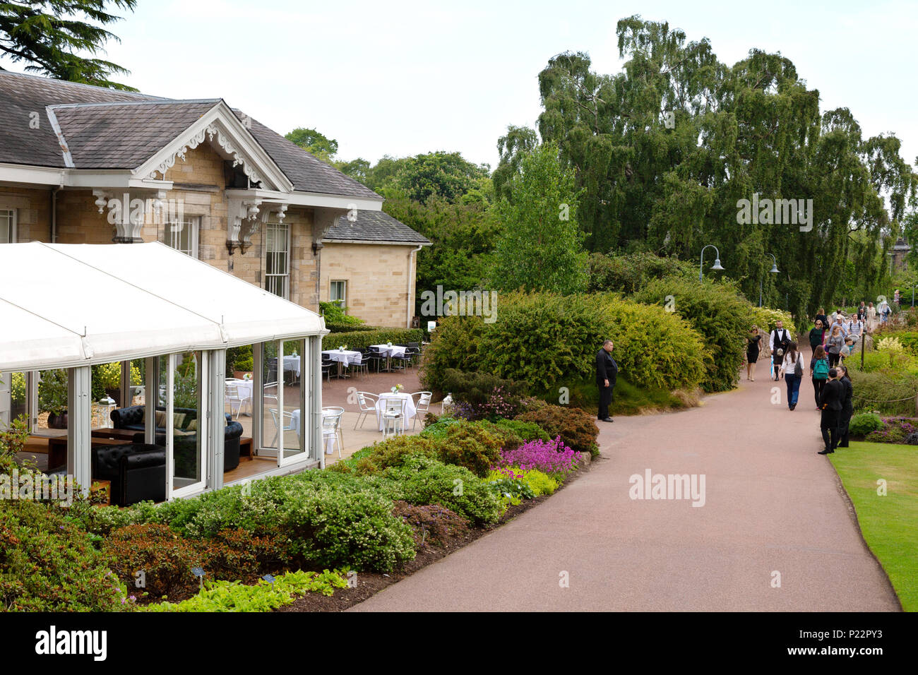 Edifici del Royal Botanic Garden, Edimburgo, Scozia UK Foto Stock
