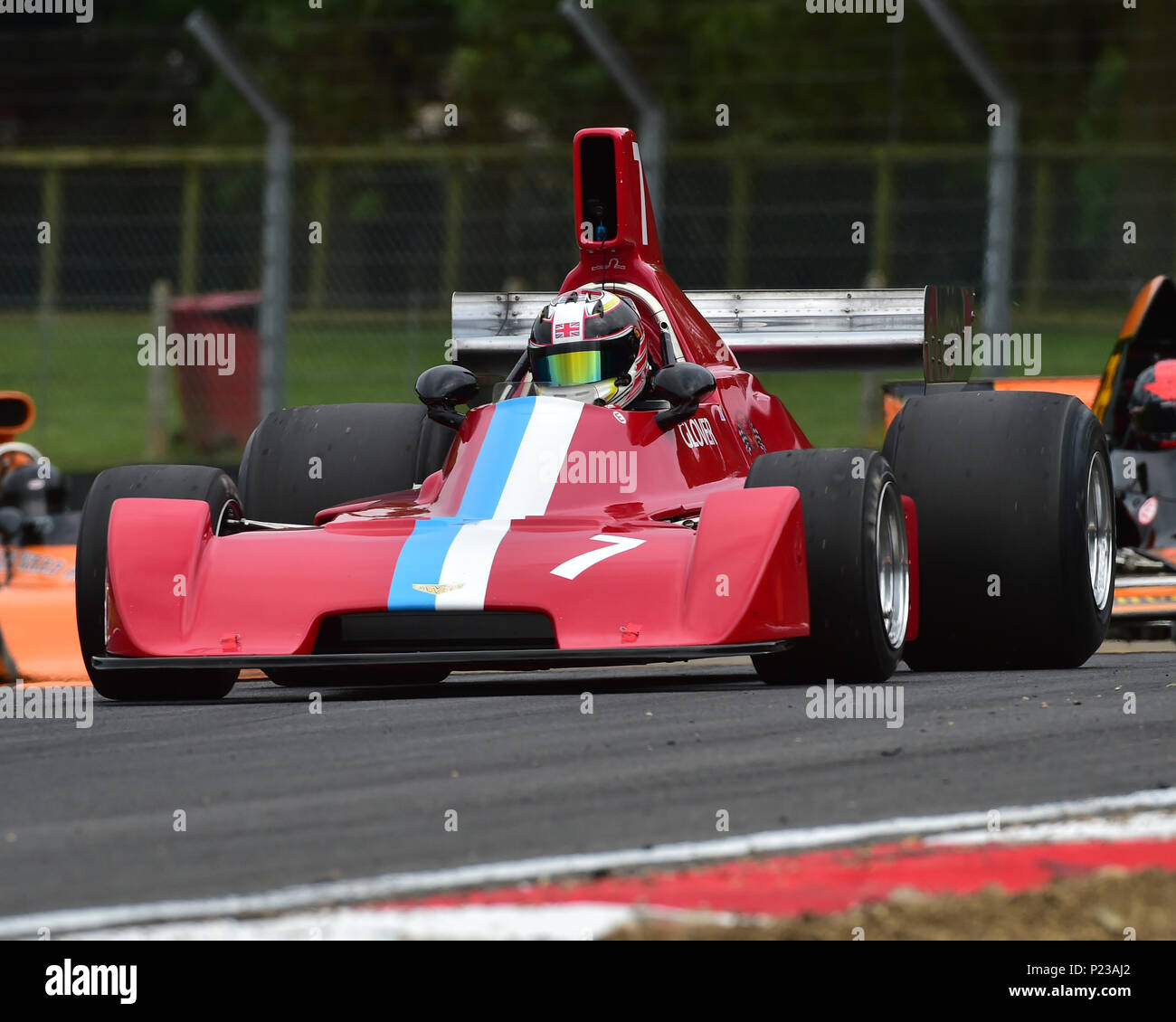 Neil Glover, Chevron B37, Anglo American 5000s, American Speedfest VI, Brands Hatch, giugno 2018, automobili, Autosport, auto, il circuito da corsa, Inghilterra, Foto Stock