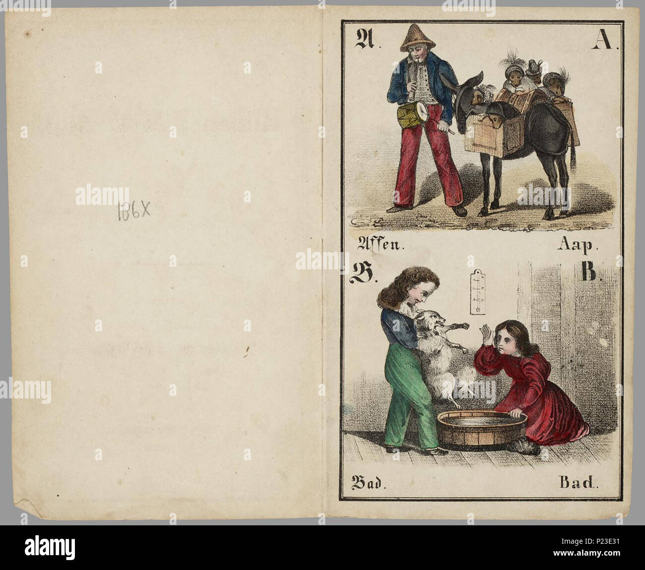 PRB01 040879860 003, 24-04-2006, 11:08, 8C, 2700x2218 (3222+4094), 100%%%%, Prentenboeken, 1/60 s, R75.6, G33.5, B32.0 201 Neues Bilder ABC Buch für fleissige Kinder - PPN 040879860 - Immagine 3 Foto Stock