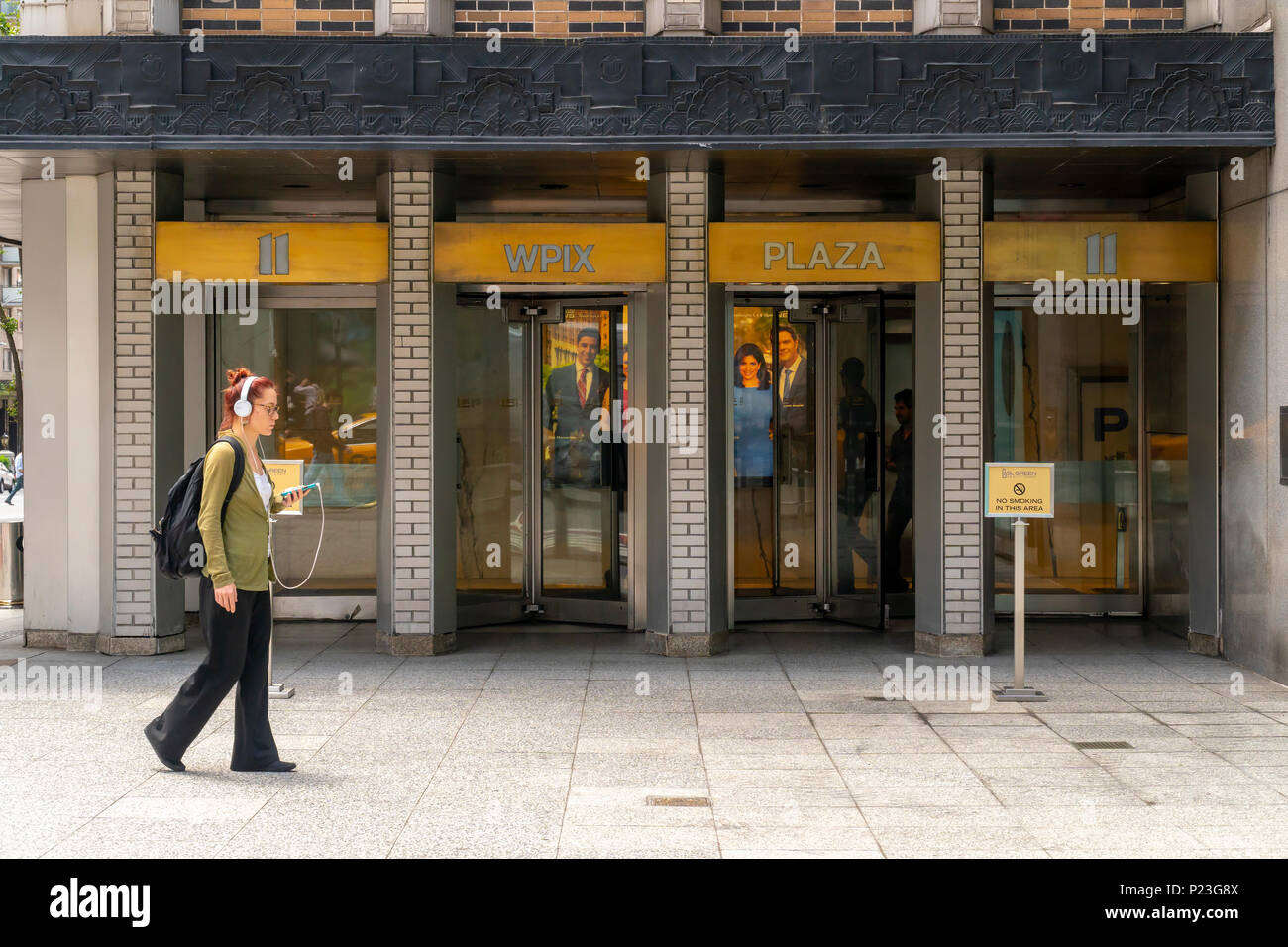Gli studi e gli uffici delle tribune del Media WPIX nel Daily News edificio nel centro di Manhattan a New York il Mercoledì, 6 giugno 2018. Sinclair Broadcasting Group e Tribune Media sono al lavoro per conformarsi con le norme FCC per ottenere l'approvazione per la loro fusione. Sinclair ha già annunciato che è la vendita di sette stazioni di radiodiffusione di Fox mentre WPIX sembra non essere sulla lista di eventuali altre vendite. (© Richard B. Levine) Foto Stock
