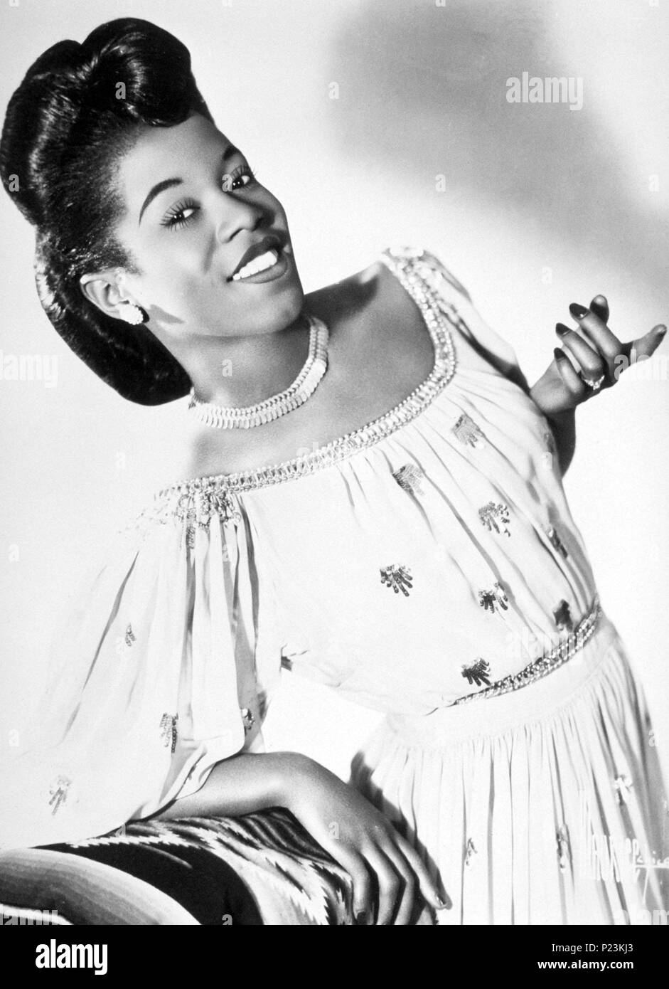 American jazz cantante Sarah Vaughan. Foto Stock