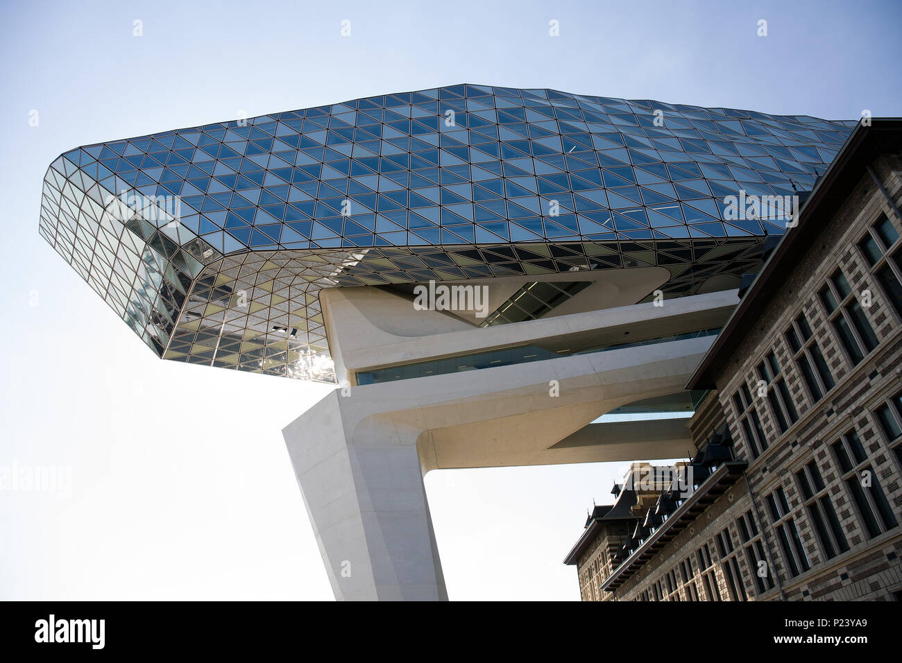 Autorità portuale di Anversa, Belgio, creato dal grande architetto Zaha Hadid Foto Stock
