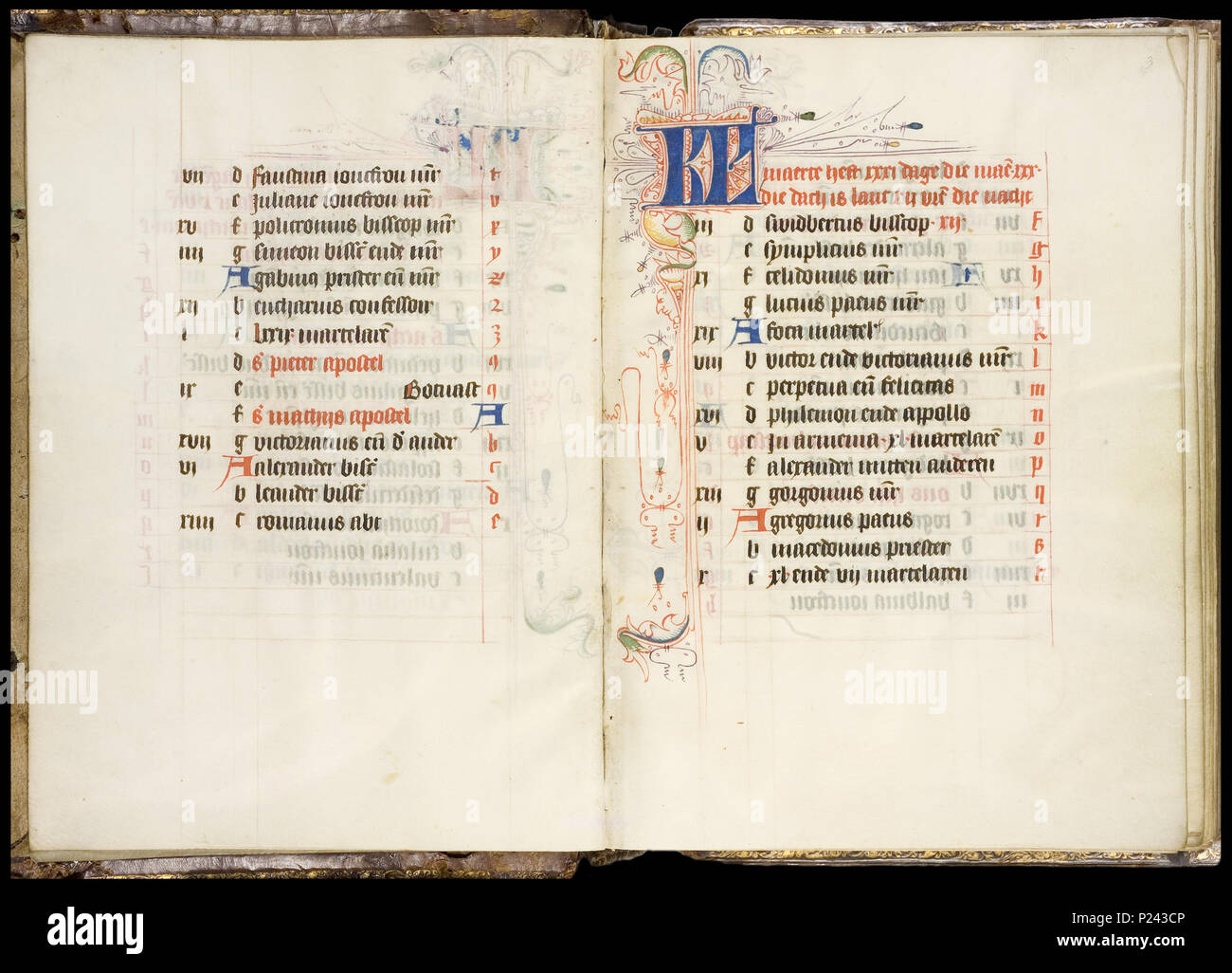 . Bout Psalter-Hours - KB 79 K 11 - Calendario per il mese di marzo - folio 3r . Calendario per il mese di marzo - folio 3r . 1453 Handschrift Bout 79K11 43 Bout Psalter-Hours - KB 79 K 11 - Calendario per il mese di marzo - folio 3r Foto Stock