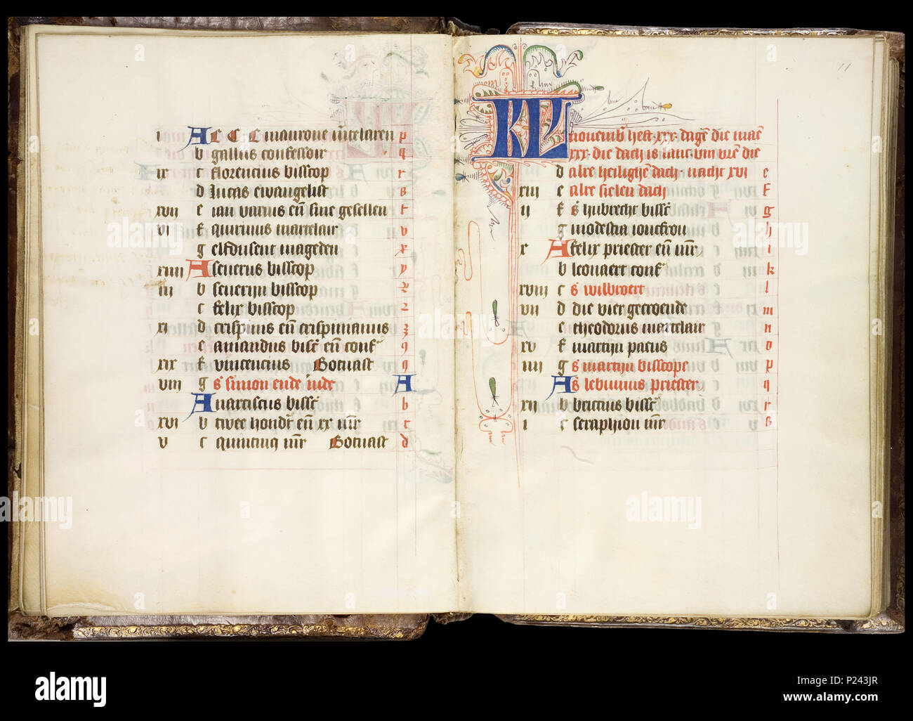 . Bout Psalter-Hours - KB 79 K 11 - Calendario per il mese di novembre - folio 11r . Calendario per il mese di novembre - folio 11r . 1453 Handschrift Bout 79K11 43 Bout Psalter-Hours - KB 79 K 11 - Calendario per il mese di novembre - folio 11r Foto Stock