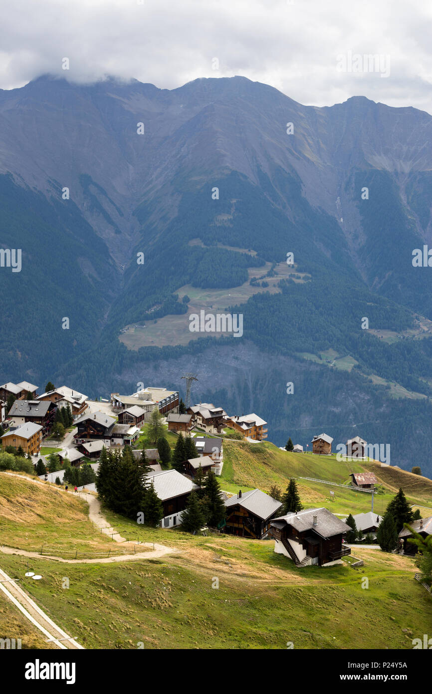 Riederalp, la Svizzera, la vista della valle Foto Stock