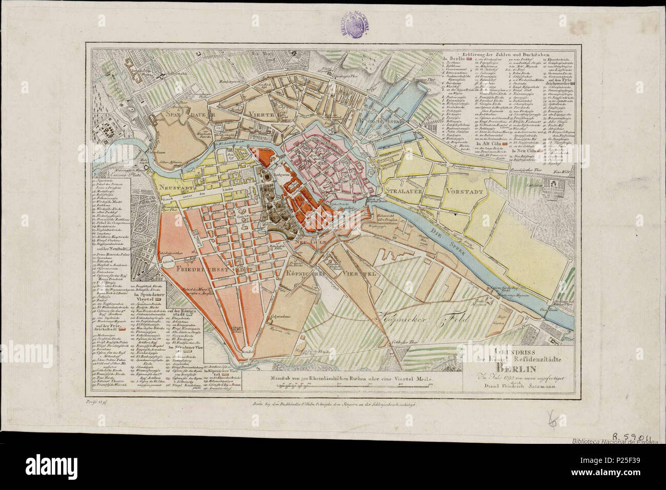 (/Cran/dati/tmp/tmpLsq0o4/00000001.eps) 294 Sotzmann Grundriss der Königlichen Residenzstädte Berlin 1792 Foto Stock