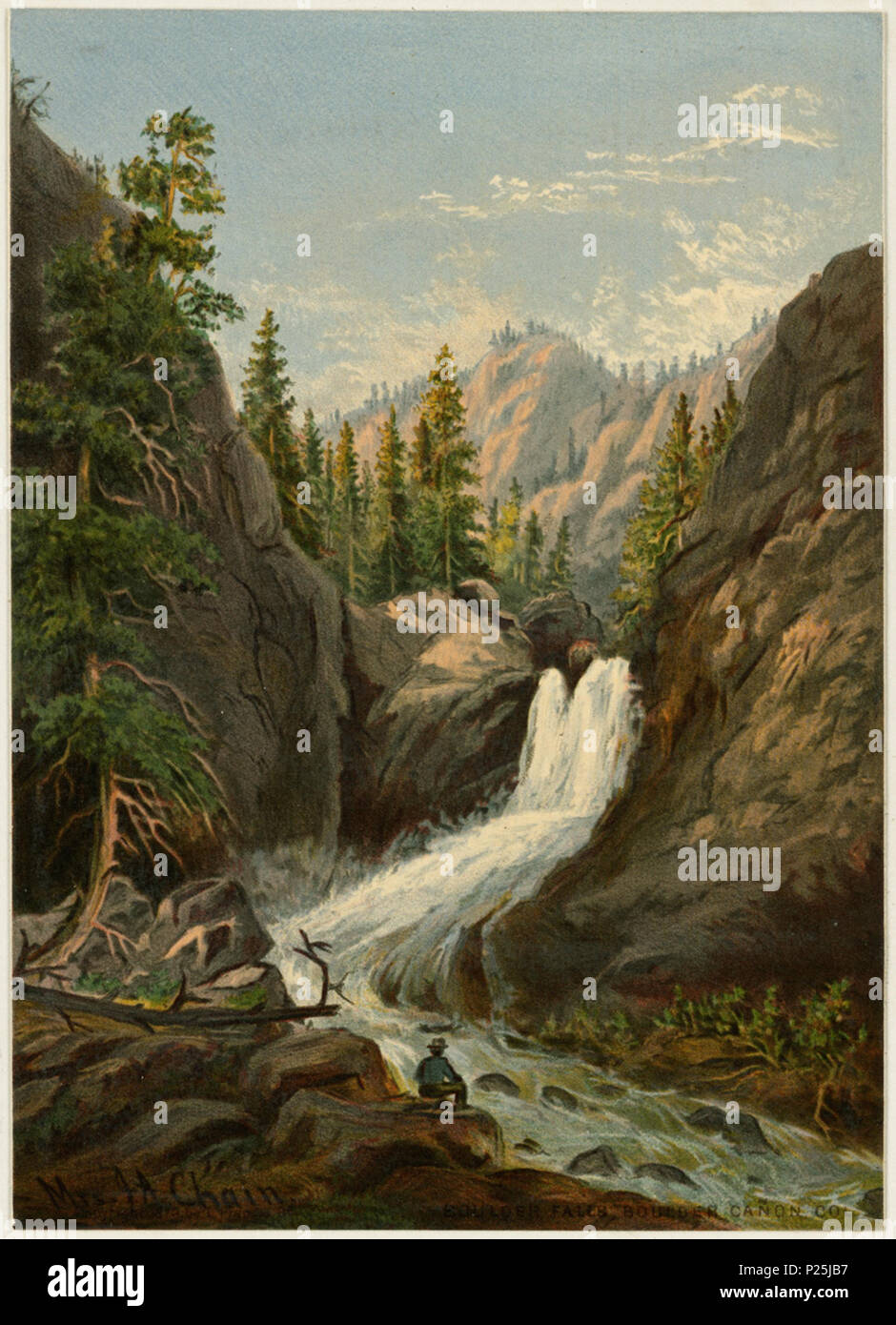 . Inglese: nome file: 07 11 000294 Titolo: Boulder Park, Canon di Boulder, Colorado creatore/collaboratore: Catena, Helen Henderson, 1849-1892 (artista); L. Prang & Co. (Editore) Data di pubblicazione: 1861-1897 (approssimativo) descrizione fisica nota: stato di pubblicazione Genere: Chromolithographs; Landscape stampa Location: Boston Public Library, reparto di stampa diritti: No restrizioni note Flickr dati su 2011-08-07: Fotocamera: Sinar AG Sinarback 54 FW, Sinar m Licenza: CC BY 2.0 Utente: Boston Public Library BPL . 1861-1897 (approssimativo) caricamento su Flickr data: 2008-07-23 13:51:48 . Catena, Helen Henderson, 1849-189 Foto Stock