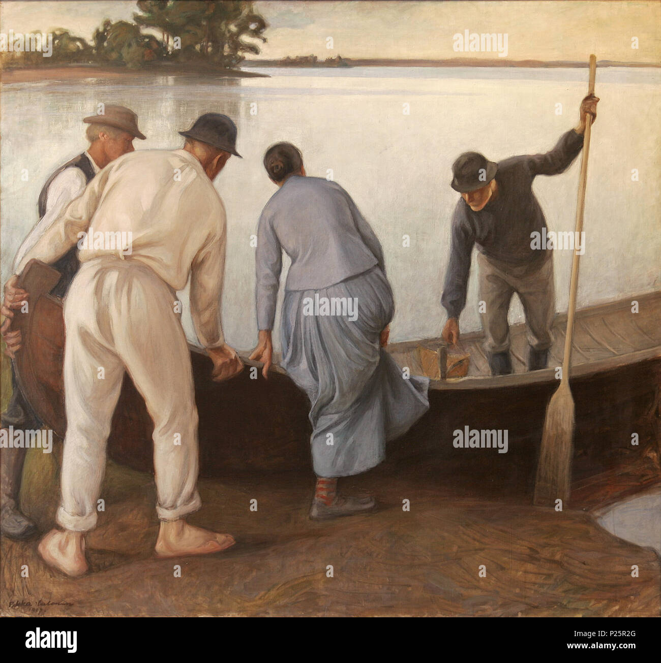 . A casa dal lavoro . 1907 219 Pekka Halonen - a casa dal lavoro (1907) Foto Stock