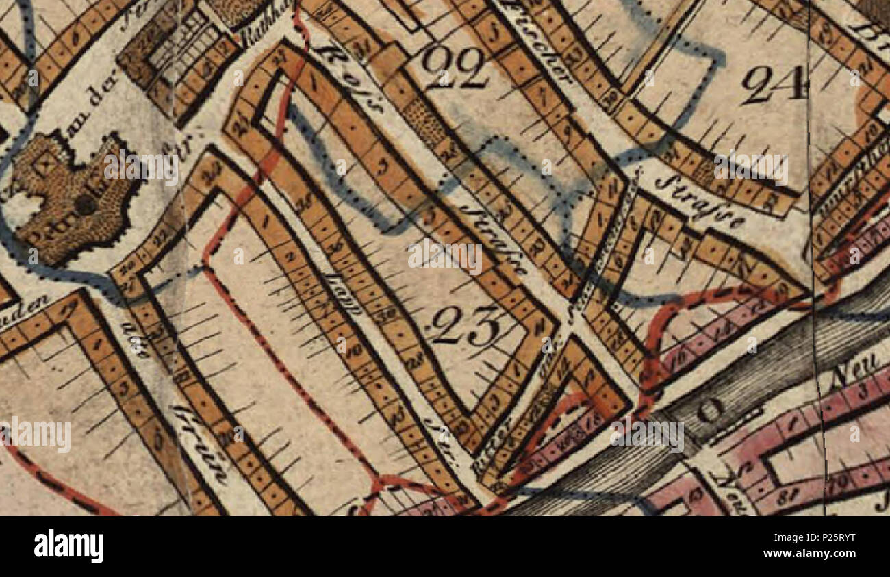 . Deutsch: 1811 Umgebung der Petristraße 1-38, Bezirk 23 - Rittergassen, Grundriss von Berlin, mit Stadtbezirke / von neuem aufgenommen und mit der Genehmigung Königl. Academie der Wissenschaften caldaia a recupero. von J. C. Selter. Gestochen von C. Mare, 1811 . 1811. Questo file è privo di informazioni sull'autore. 1811 Umgebung der Petristraße 1-38, Bezirk 23 - Rittergassen 2 1811.Petristrasse 1 21.3068 Foto Stock