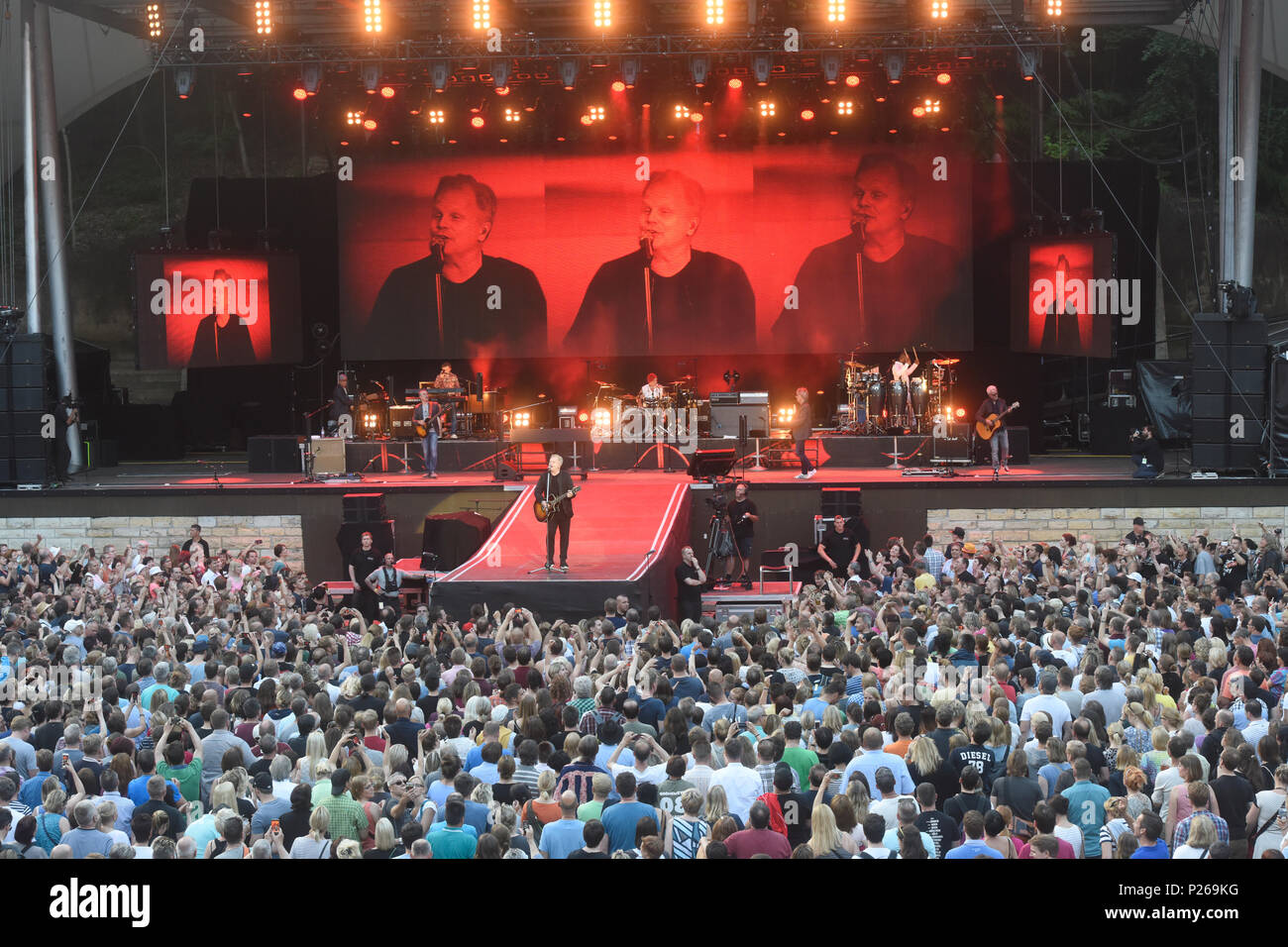 Berlino, Germania, concerto di Herbert Groenemeyer nel Waldbuehne Foto Stock