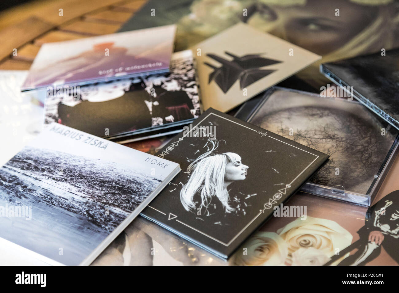 CD musicali di artisti locali, Torshavn, Streymoy isola, isole Faerøer Foto Stock