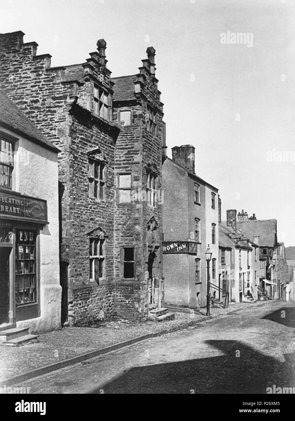 . Plas Mawr Conwy Wales fotografia in bianco e nero . Nel 1860 circa. Augusto Kelham 25 Augustus Kelham - Plas Mawr Conwy 1860 Foto Stock