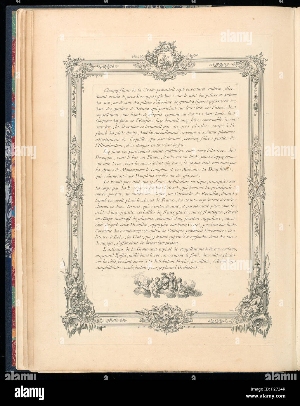. Inglese: legato Stampa (Francia) . Inglese: pagina di testo con bordo elaborate decorazioni, stampato sul recto e verso. I numeri di accessione per pagine con testo erano assegnati a lungo dopo che le pagine con le immagini incise era stata stabilita. La sequenza per le successive pagine di testo sono come segue: pagine di testo 1921-6-207-31/35, dopo incisione 1921-6-207-2 pagine di testo 1921-6-207-36/38, dopo incisione 1921-6-207-3 pagine di testo 1921-6-207-39, dopo incisione 1921-6-207-22 pagine di testo 1921-6-207-40/45, dopo incisione 1921-6-207-23 . prima del 1921 (acquisita data) 42 vincolato stampare (Francia) (CH) 18736179-2 Foto Stock