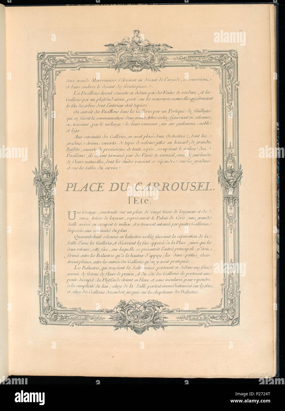. Inglese: legato Stampa (Francia) . Inglese: pagina di testo con bordo elaborate decorazioni, stampato sul recto e verso. I numeri di accessione per pagine con testo erano assegnati a lungo dopo che le pagine con le immagini incise era stata stabilita. La sequenza per le successive pagine di testo sono come segue: pagine di testo 1921-6-207-31/35, dopo incisione 1921-6-207-2 pagine di testo 1921-6-207-36/38, dopo incisione 1921-6-207-3 pagine di testo 1921-6-207-39, dopo incisione 1921-6-207-22 pagine di testo 1921-6-207-40/45, dopo incisione 1921-6-207-23 . prima del 1921 (acquisita data) 42 vincolato stampare (Francia) (CH) 18736177 Foto Stock
