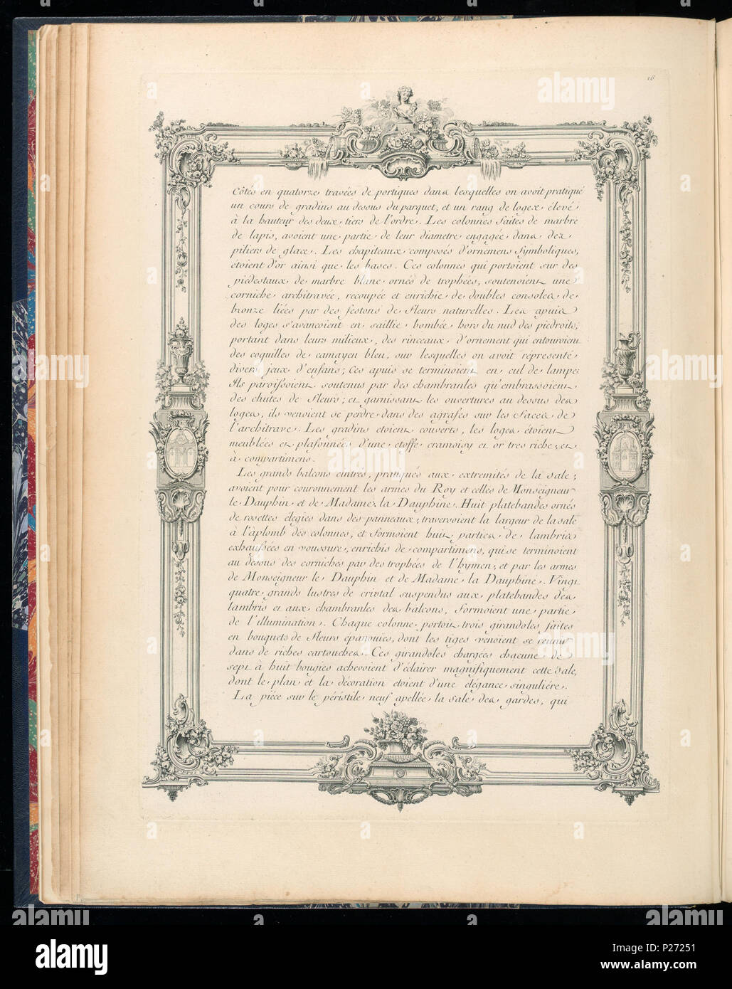 . Inglese: legato Stampa (Francia) . Inglese: pagina di testo con bordo elaborate decorazioni, stampato sul recto e verso. I numeri di accessione per pagine con testo erano assegnati a lungo dopo che le pagine con le immagini incise era stata stabilita. La sequenza per le successive pagine di testo sono come segue: pagine di testo 1921-6-207-31/35, dopo incisione 1921-6-207-2 pagine di testo 1921-6-207-36/38, dopo incisione 1921-6-207-3 pagine di testo 1921-6-207-39, dopo incisione 1921-6-207-22 pagine di testo 1921-6-207-40/45, dopo incisione 1921-6-207-23 . prima del 1921 (acquisita data) 42 vincolato stampare (Francia) (CH) 18736183-2 Foto Stock