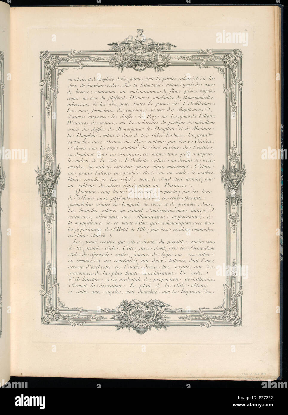 . Inglese: legato Stampa (Francia) . Inglese: pagina di testo con bordo elaborate decorazioni, stampato sul recto e verso. I numeri di accessione per pagine con testo erano assegnati a lungo dopo che le pagine con le immagini incise era stata stabilita. La sequenza per le successive pagine di testo sono come segue: pagine di testo 1921-6-207-31/35, dopo incisione 1921-6-207-2 pagine di testo 1921-6-207-36/38, dopo incisione 1921-6-207-3 pagine di testo 1921-6-207-39, dopo incisione 1921-6-207-22 pagine di testo 1921-6-207-40/45, dopo incisione 1921-6-207-23 . prima del 1921 (acquisita data) 42 vincolato stampare (Francia) (CH) 18736183 Foto Stock