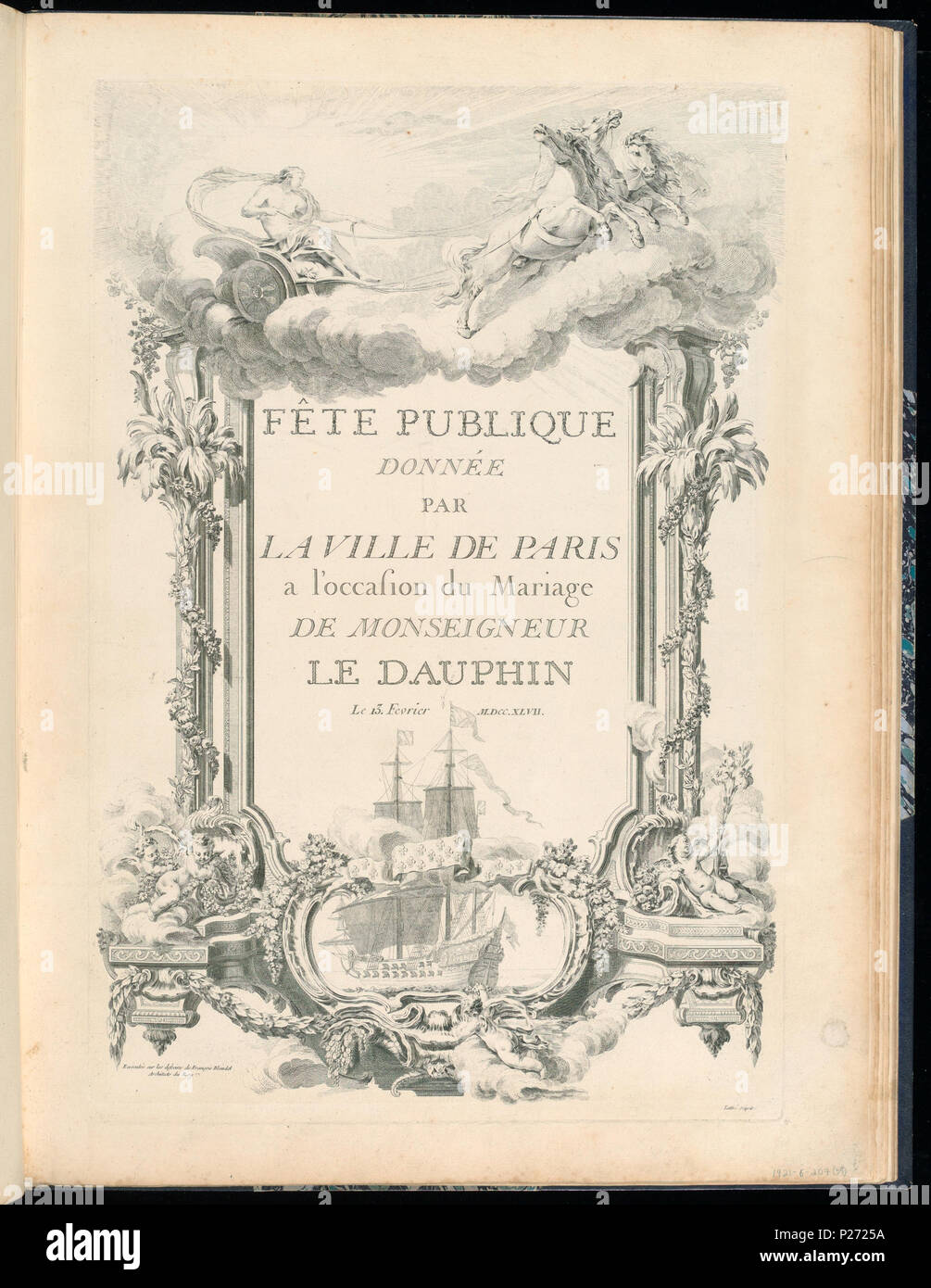 . Inglese: legato Stampa (Francia) . Inglese: pagina di testo con bordo elaborate decorazioni, stampato sul recto e verso. I numeri di accessione per pagine con testo erano assegnati a lungo dopo che le pagine con le immagini incise era stata stabilita. La sequenza per le successive pagine di testo sono come segue: pagine di testo 1921-6-207-31/35, dopo incisione 1921-6-207-2 pagine di testo 1921-6-207-36/38, dopo incisione 1921-6-207-3 pagine di testo 1921-6-207-39, dopo incisione 1921-6-207-22 pagine di testo 1921-6-207-40/45, dopo incisione 1921-6-207-23 . prima del 1921 (acquisita data) 42 vincolato stampare (Francia) (CH) 18736187 Foto Stock