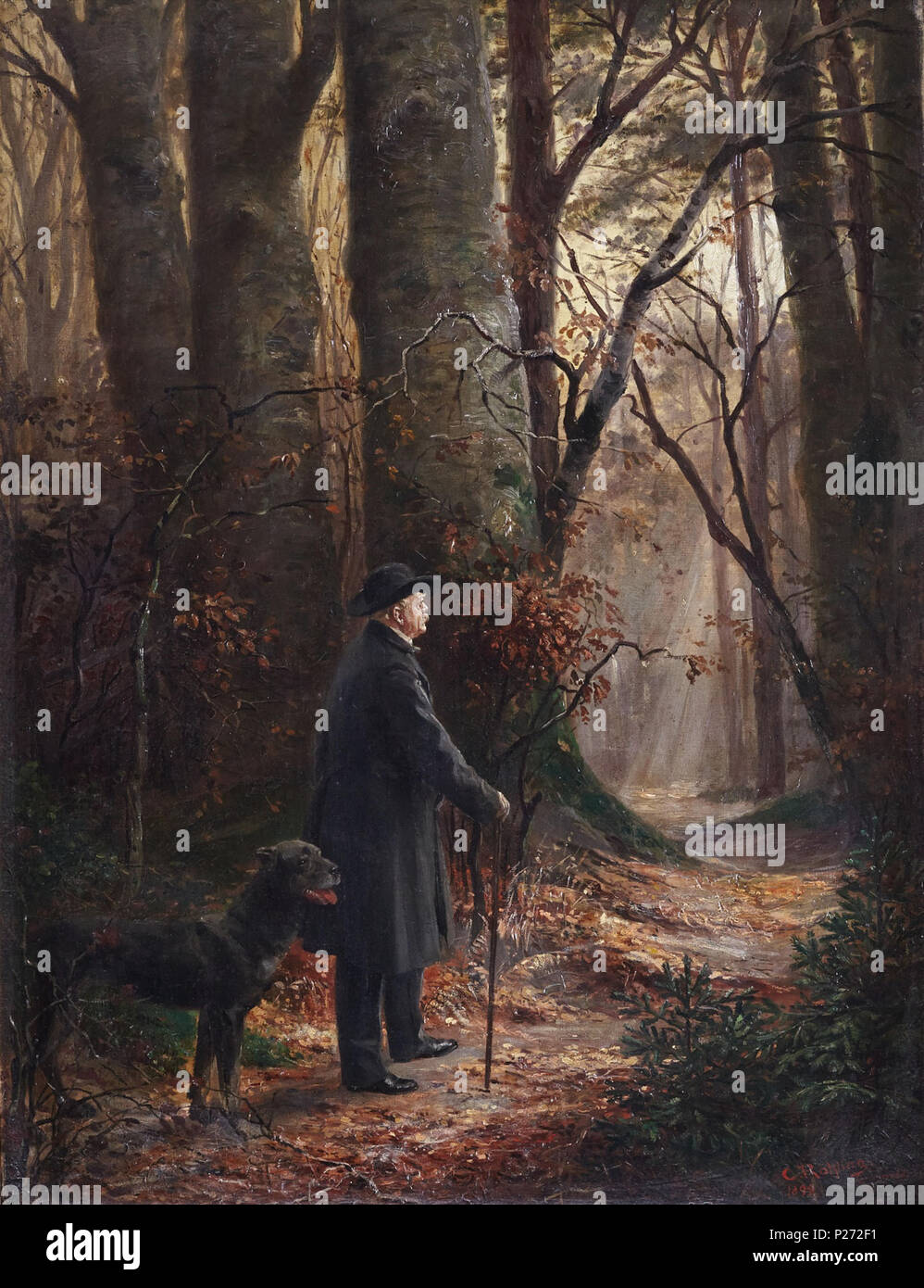 52 carl Röhling Bismarck mit circuizione Dogge Sachsenwald im Foto Stock