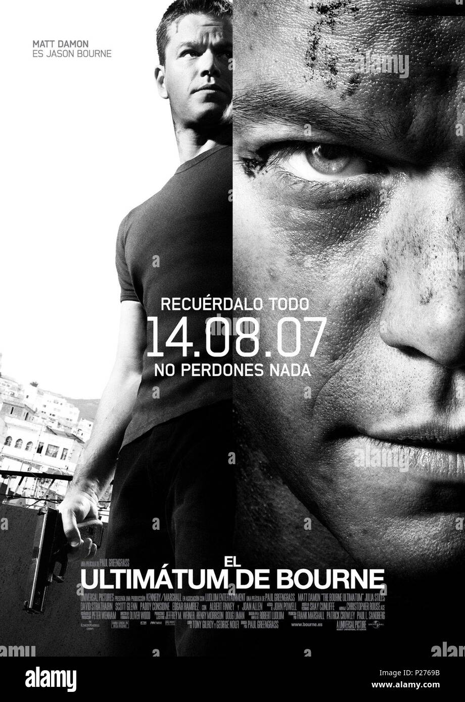 Pellicola originale titolo: The Bourne Ultimatum. Titolo inglese: The Bourne Ultimatum. Regista: Paul Greengrass. Anno: 2007. Credito: Universal Pictures / Album Foto Stock