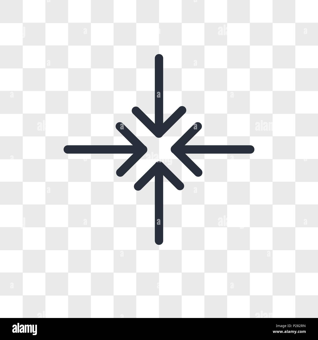 Allineare il centro icona vettore isolato su sfondo trasparente, Centro allineare il concetto di logo Illustrazione Vettoriale
