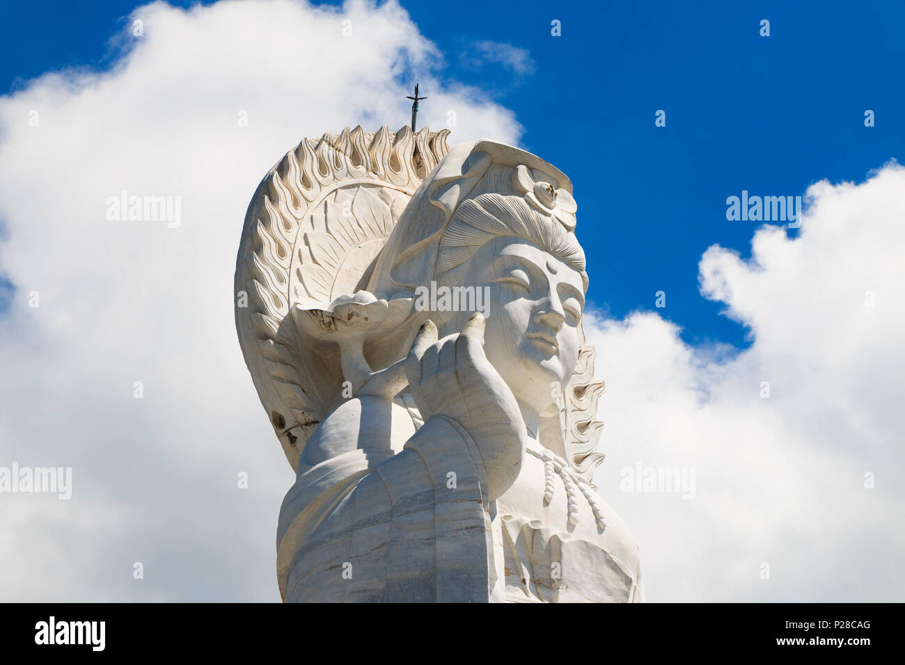 Close up ritratto Guan Yin statua, Guan Yin è il dio cinese. Foto Stock