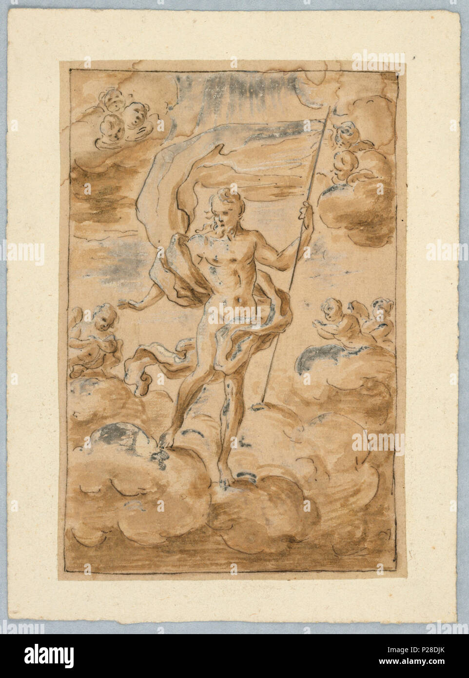 111 disegno, il Cristo risorto, 1600-1900 (CH) 18125567 Foto Stock