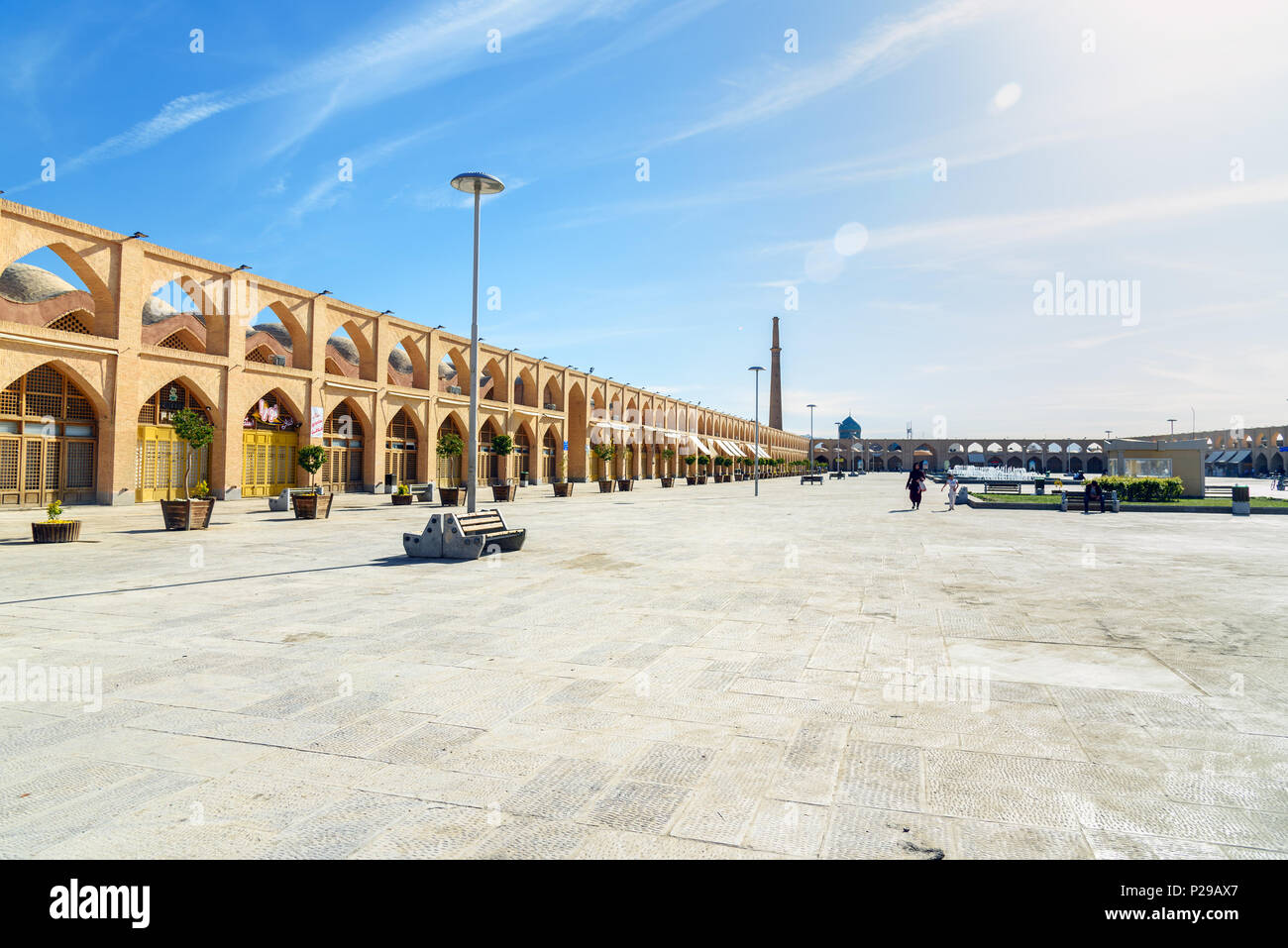 Isfahan, Iran - Marzo 21, 2018: Vista di Imam Ali Square Foto Stock