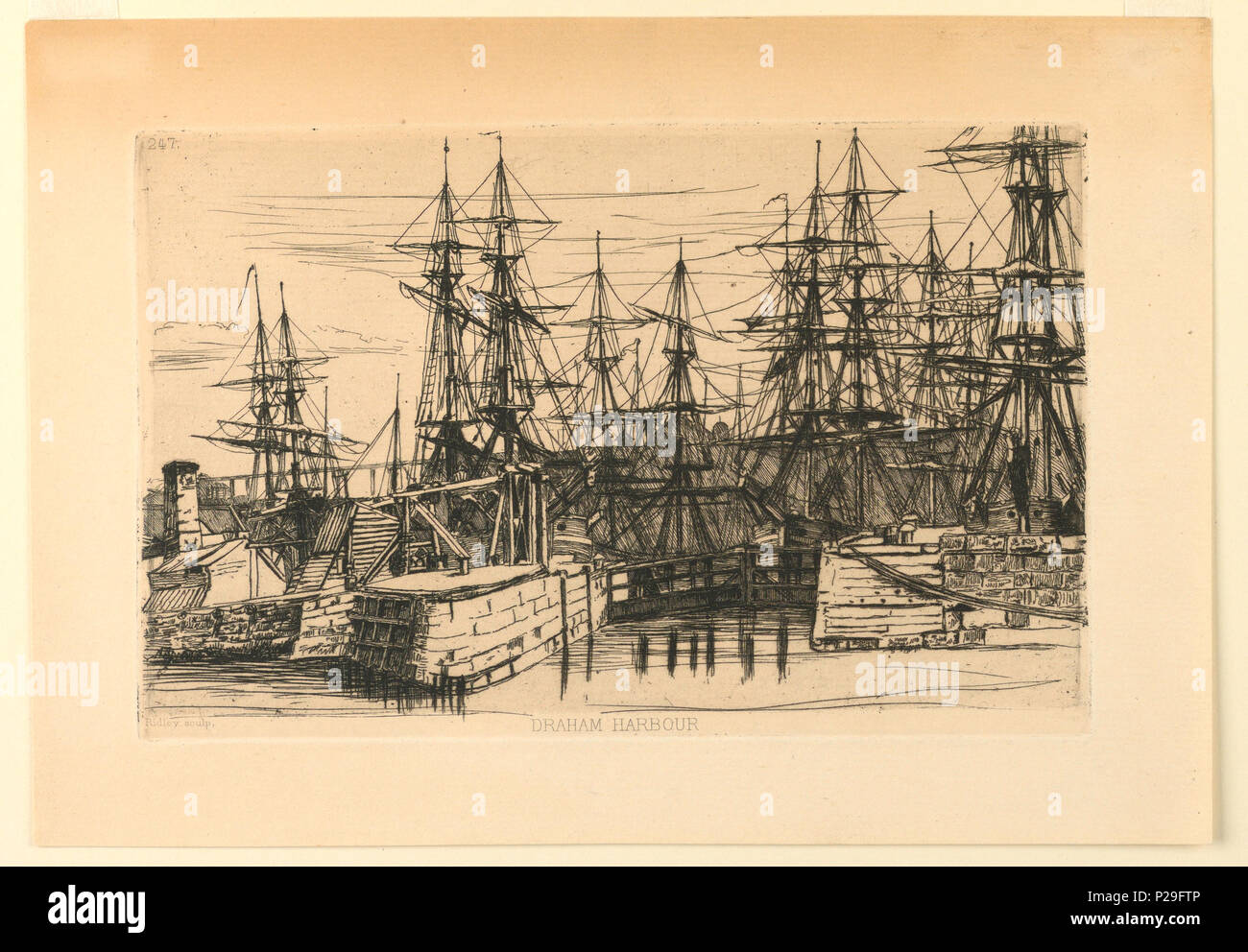 . Inglese: stampa, Draham Harbour . prima di 1898 (acquisita data) 267 Stampa, Draham Harbour (CH) 18103737 Foto Stock