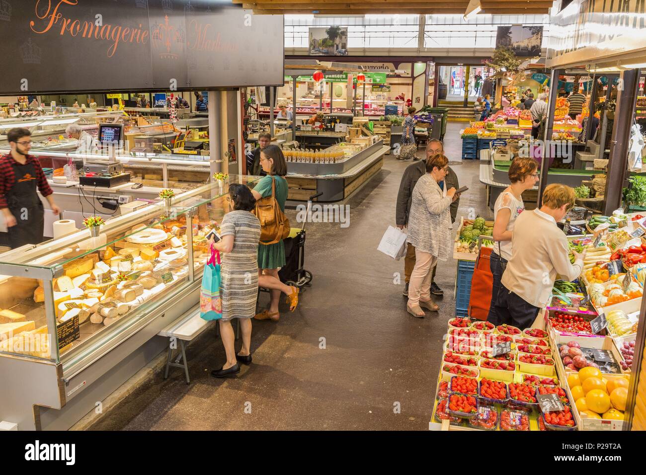 Francia, Meurthe et Moselle, Nancy, il mercato centrale Foto Stock