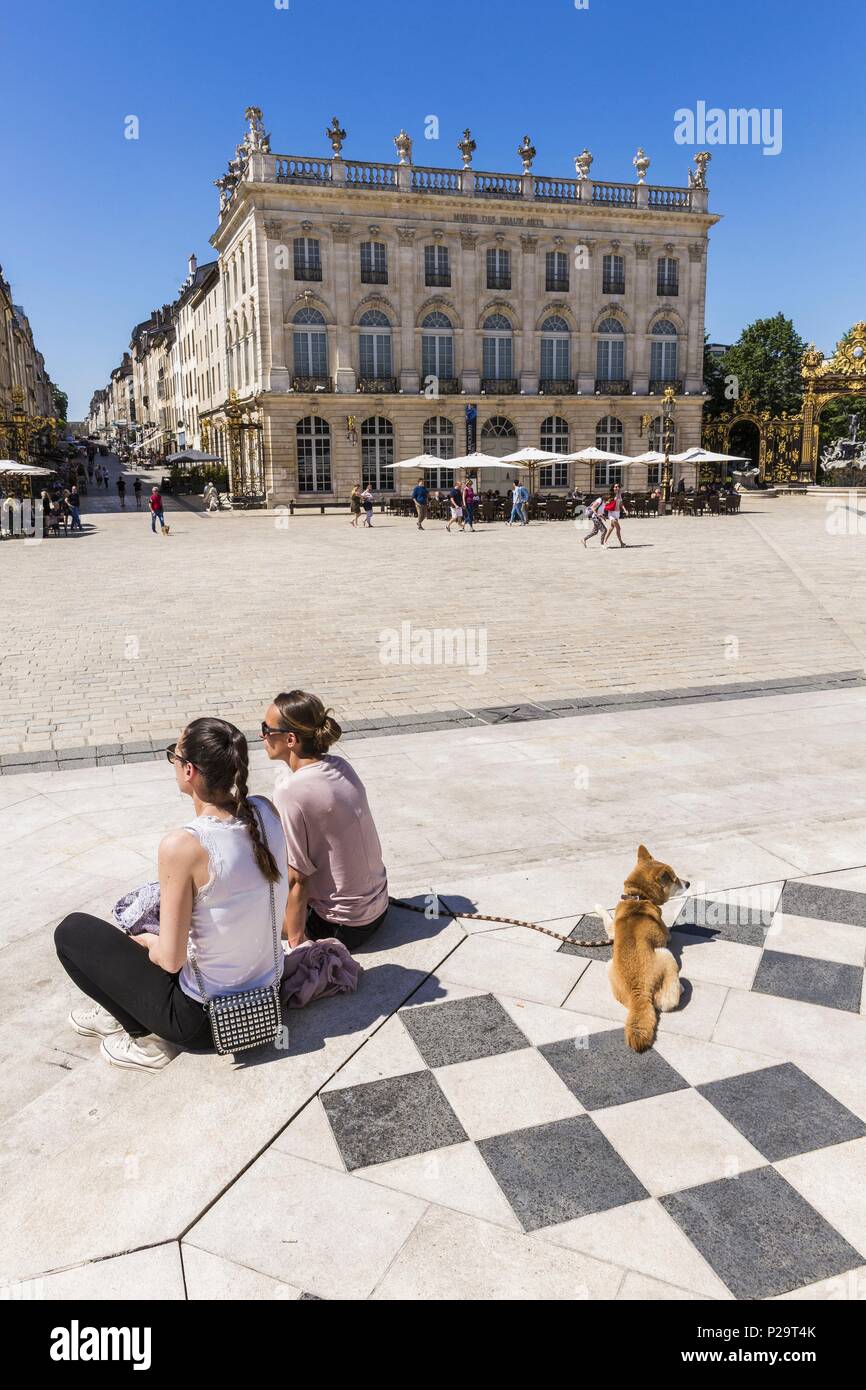 Francia, Meurthe et Moselle, Nancy Place Stanislas o ex Royal posto elencati come patrimonio mondiale dall' UNESCO costruito da Stanislas Leszczynski re di Polonia e ultimo duca di Lorena nel XVIII secolo Foto Stock