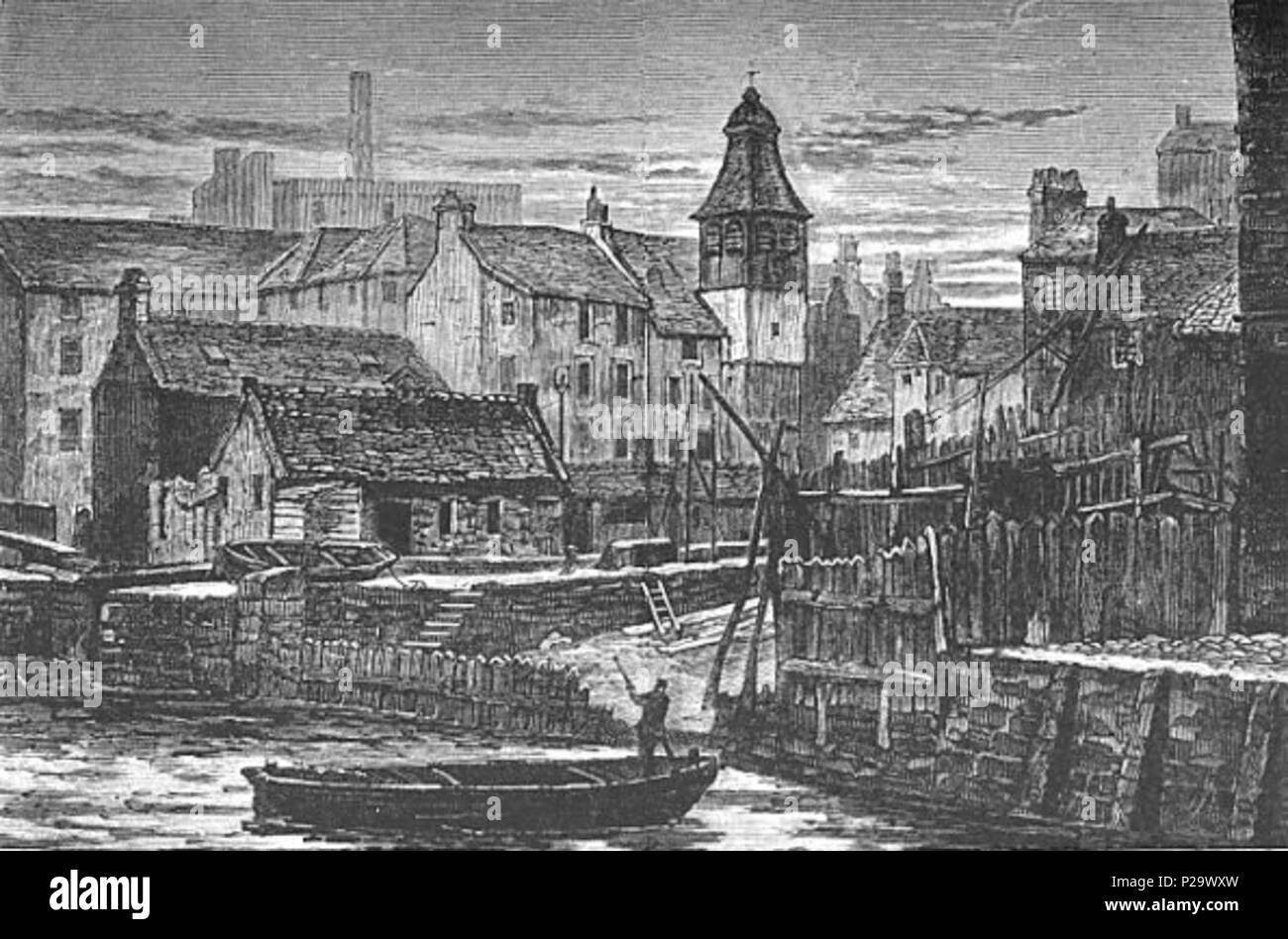 . Inglese: Old North Leith mostra St Ninians Chiesa e Manse e Innes il cantiere . Il 4 maggio 2012. Sconosciuto 296 San Ninian's chiesa e manse Foto Stock