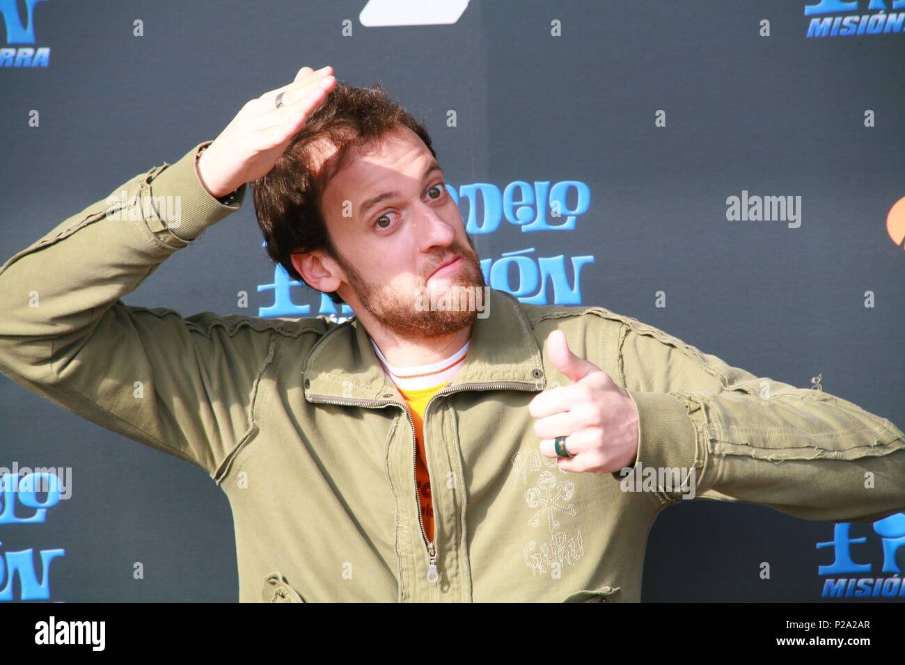 24 / 01 / 2008; Hotel Omm, Barcellona, Presentación de 'Mortadelo y Filemón: Misión salvar la tierra' dirigida por Miguel Bardem, interpretada por Edu Soto, Pepe Viyuela, Carlos Santos y Agustín Vitorica. Foto Stock