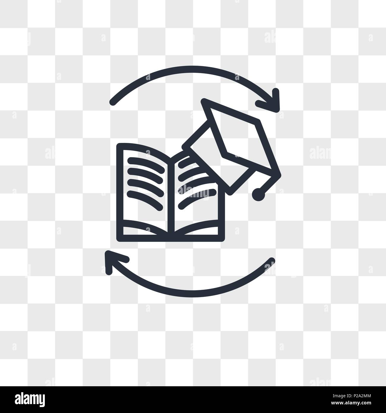 Formazione continua icona vettore isolato su sfondo trasparente, formazione continua concetto di logo Illustrazione Vettoriale