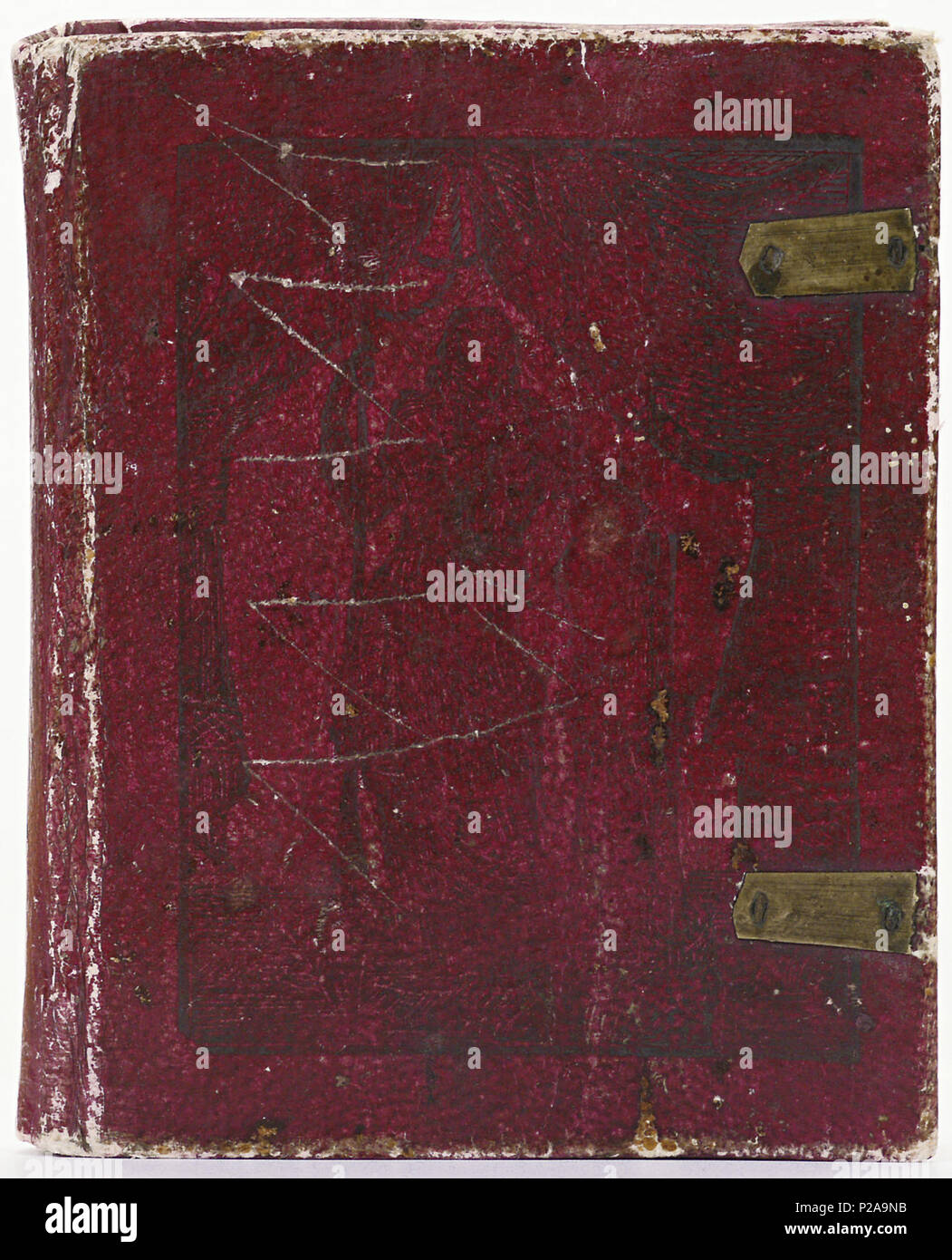 . Band van rood geverfd leer . Nederlands: Inhoud: Oprechten Haagschen almanach Op 't jaar onzes Heeren Jesu Christi 1793, ...te Rotterdam, Gedrukt da Anthony van Zwaamen, en Jacobus Thompson... . 1792; 28 Band van rood geverfd leer-KONB12-1762G120 Foto Stock