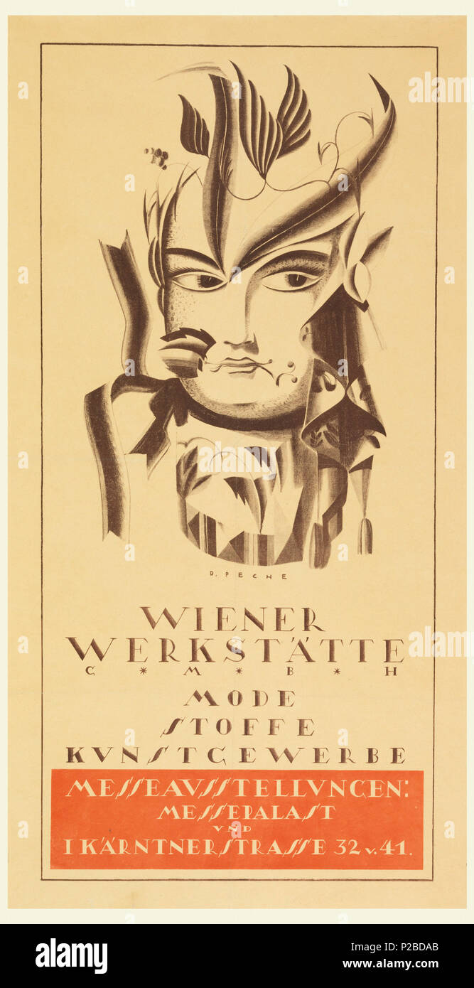 232 Poster, Wiener Werkstätte Mode Stoffe Kunstgewerbe Messaustellungen, Messepalast und die Kartnerstrasse 32 v. 41 (pubblico mostra di tessuti moda Arti Decorative del Vienna Workshop (CH) 18654537 Foto Stock