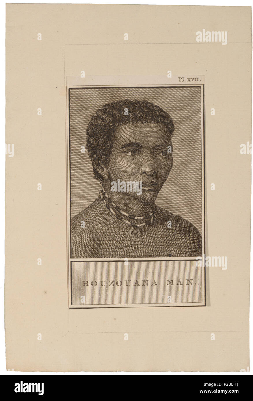 . Homo sapiens - Houzouanaman, Zuid-Afrika . tra il 1700 e il 1880 UBA01 IZ19400122-t, 17-09-09, 14:04, 8C, 7008x9898 (673+425), 100%%%%, BasisCurve Arte, 1/50 s, R49.6, G19.4, B12.4 151 Homo sapiens - Houzouanaman, Zuid-Afrika - 1700-1880 - Stampa - Iconographia Zoologica - Collezioni Speciali Università di Amsterdam - UBA01 IZ19400113 Foto Stock