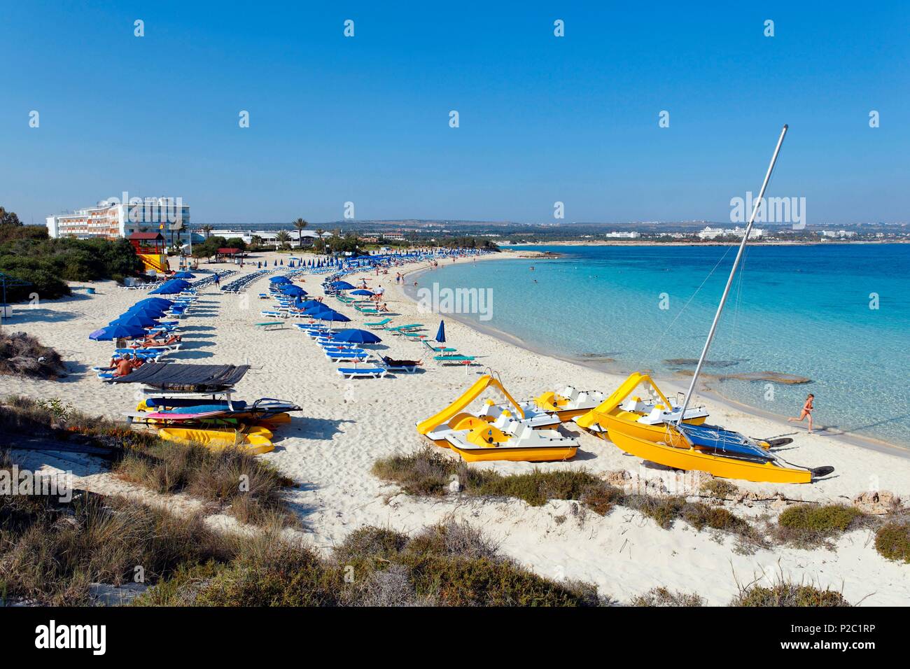Cipro, Ayia Napa, Dome Hotel, spiaggia Foto Stock