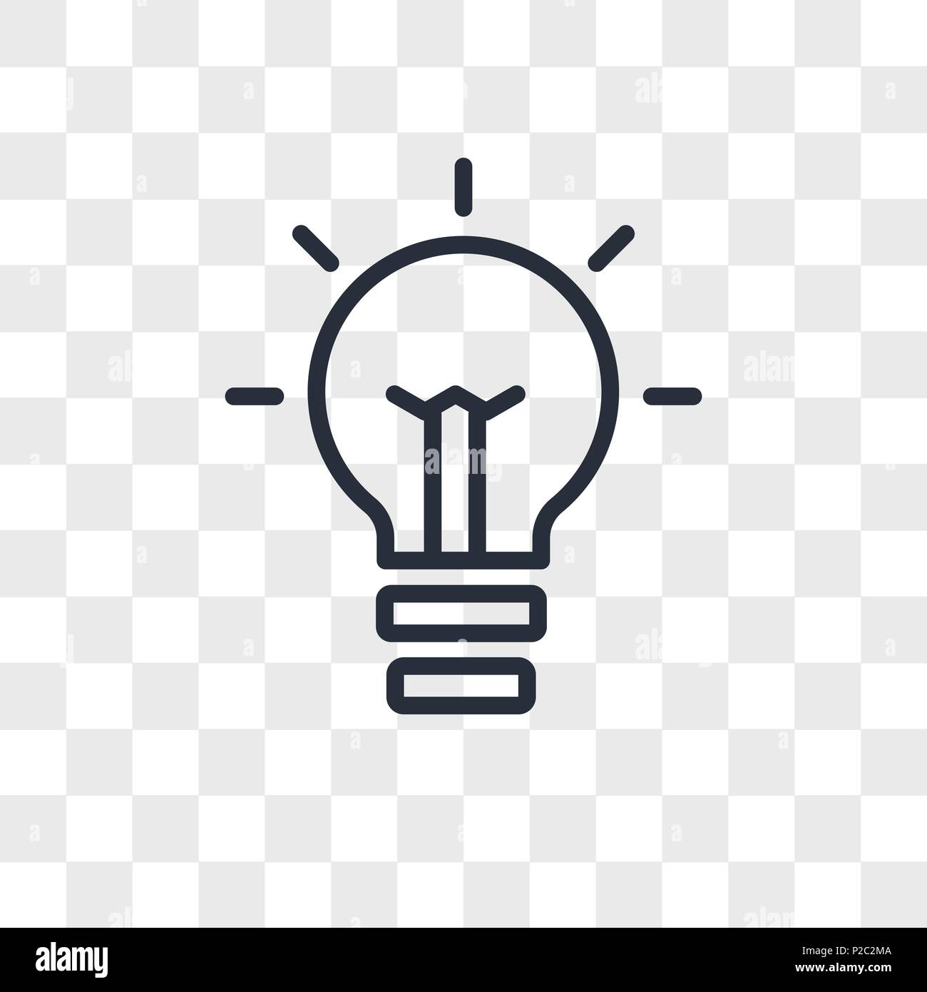 La lampadina della luce di icona vettore isolato su sfondo trasparente, la  lampadina della luce di concetto di logo Immagine e Vettoriale - Alamy