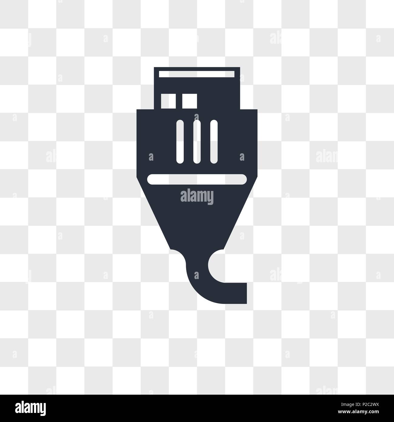 Spenta icona vettore isolato su sfondo trasparente, spento il concetto di logo Illustrazione Vettoriale