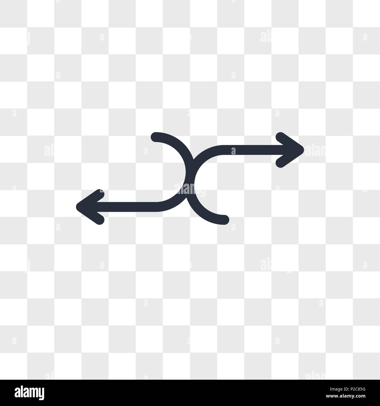 Random icona vettore isolato su sfondo trasparente, Casuale concetto del logo Illustrazione Vettoriale