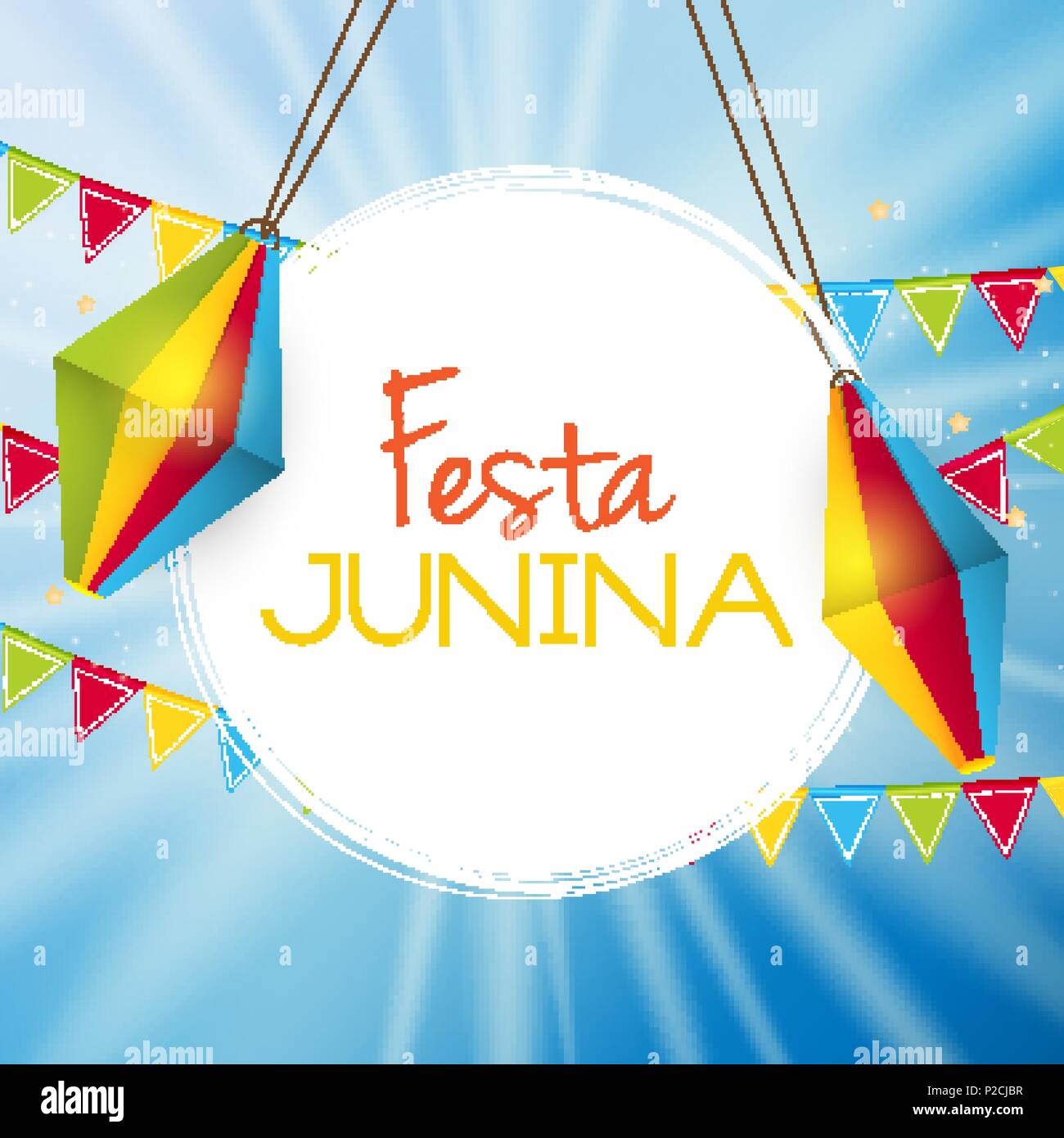Festa Junina sfondo illustrazione vettoriale Illustrazione Vettoriale