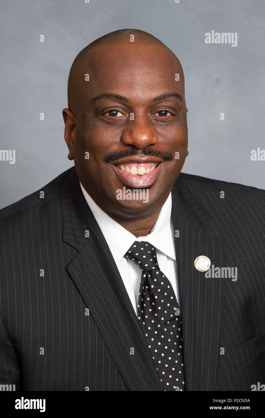 . Inglese: North Carolina State Senator Malcolm Graham. Il 12 febbraio 2013. Stato della Carolina del Nord 33 Malcolm Graham Foto Stock