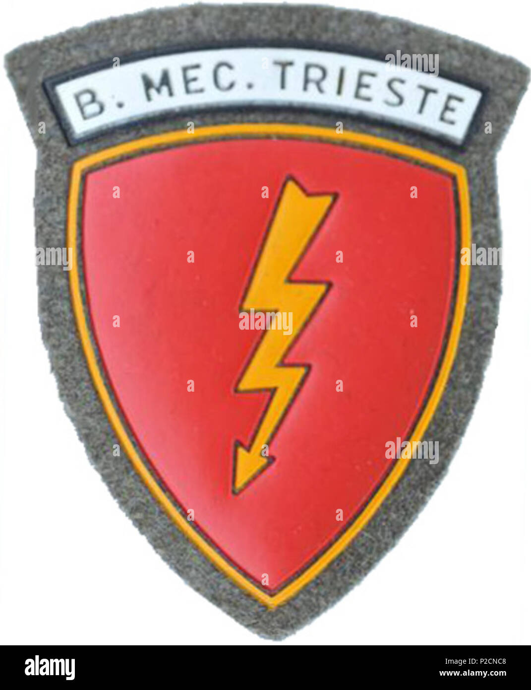 . Inglese: Stemma dell esercito italiano brigata meccanizzata Trieste . 28 maggio 2013, 16:18:20. Pubblico Ufficio Araldica - Cerimoniale e Dipartimento di araldica del Presidente della Repubblica italiana 13 CoA mil ITA mec bde Trieste Foto Stock