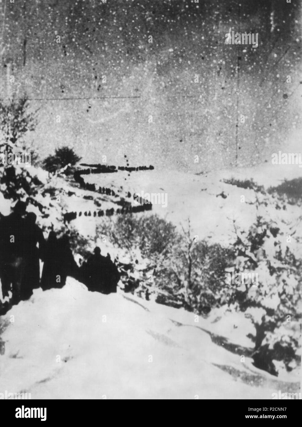 . Srpskohrvatski / ??????????????: Februarski pohod 1944 Makedoniji u. 1944. 19 sconosciuto Februarski pohod Foto Stock