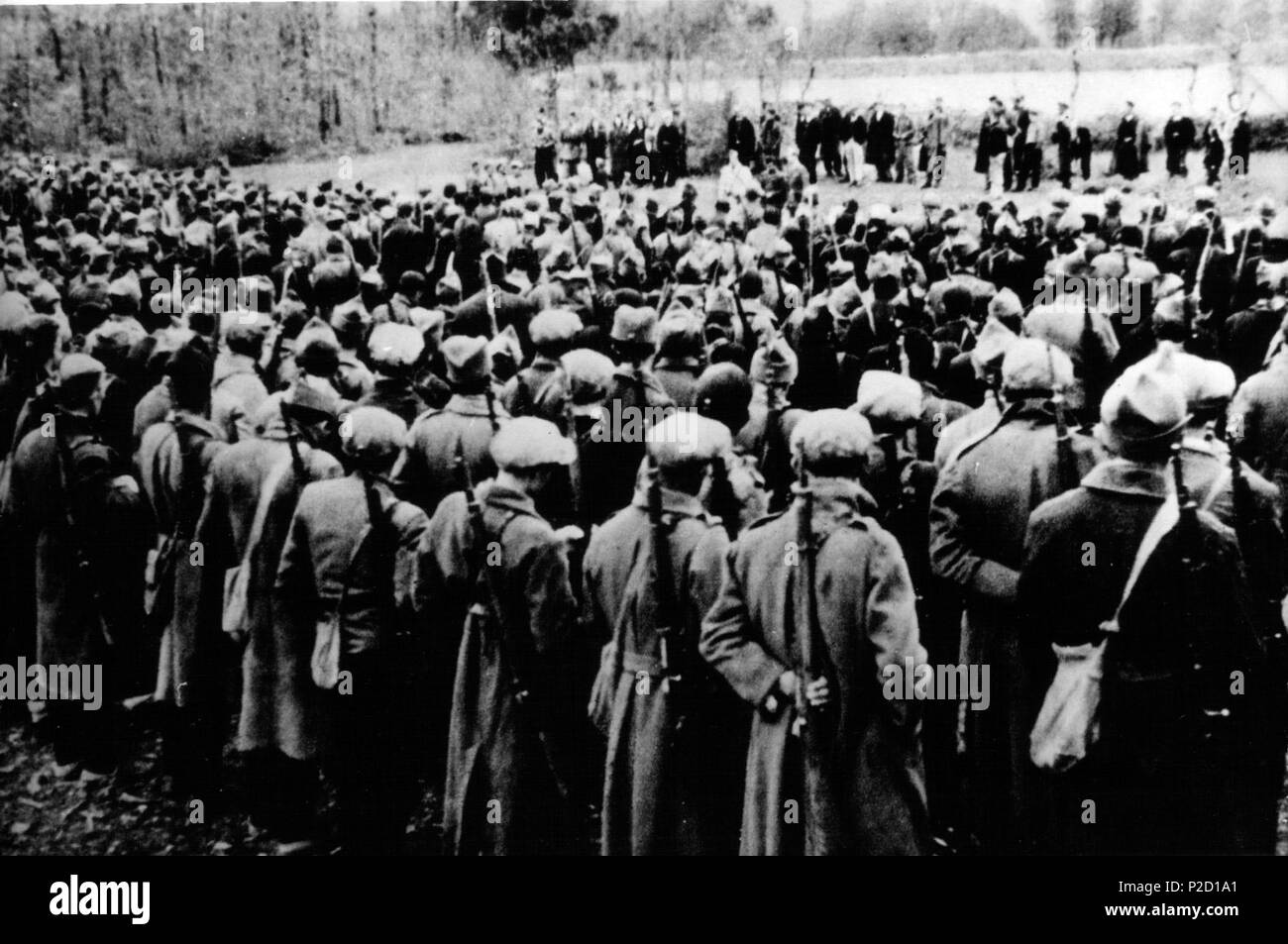 . Srpski (latinica)?: Formiranje 3. dalmatinske udarne brigade u Vrbi, Zlopolje 17.11. 1942. 1942. 20 sconosciuto Formiranje 3. dalmatinske udarne brigade Foto Stock