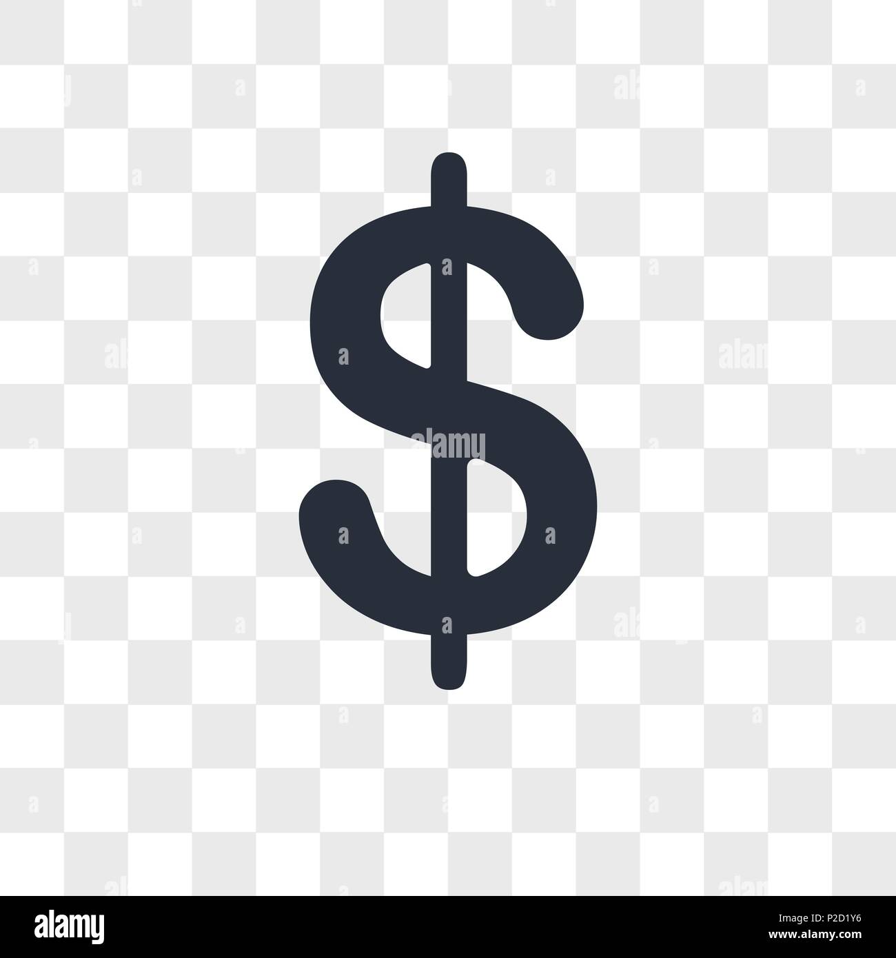 Bermuda valuta icona vettore isolato su sfondo trasparente, Bermuda valuta il concetto di logo Illustrazione Vettoriale