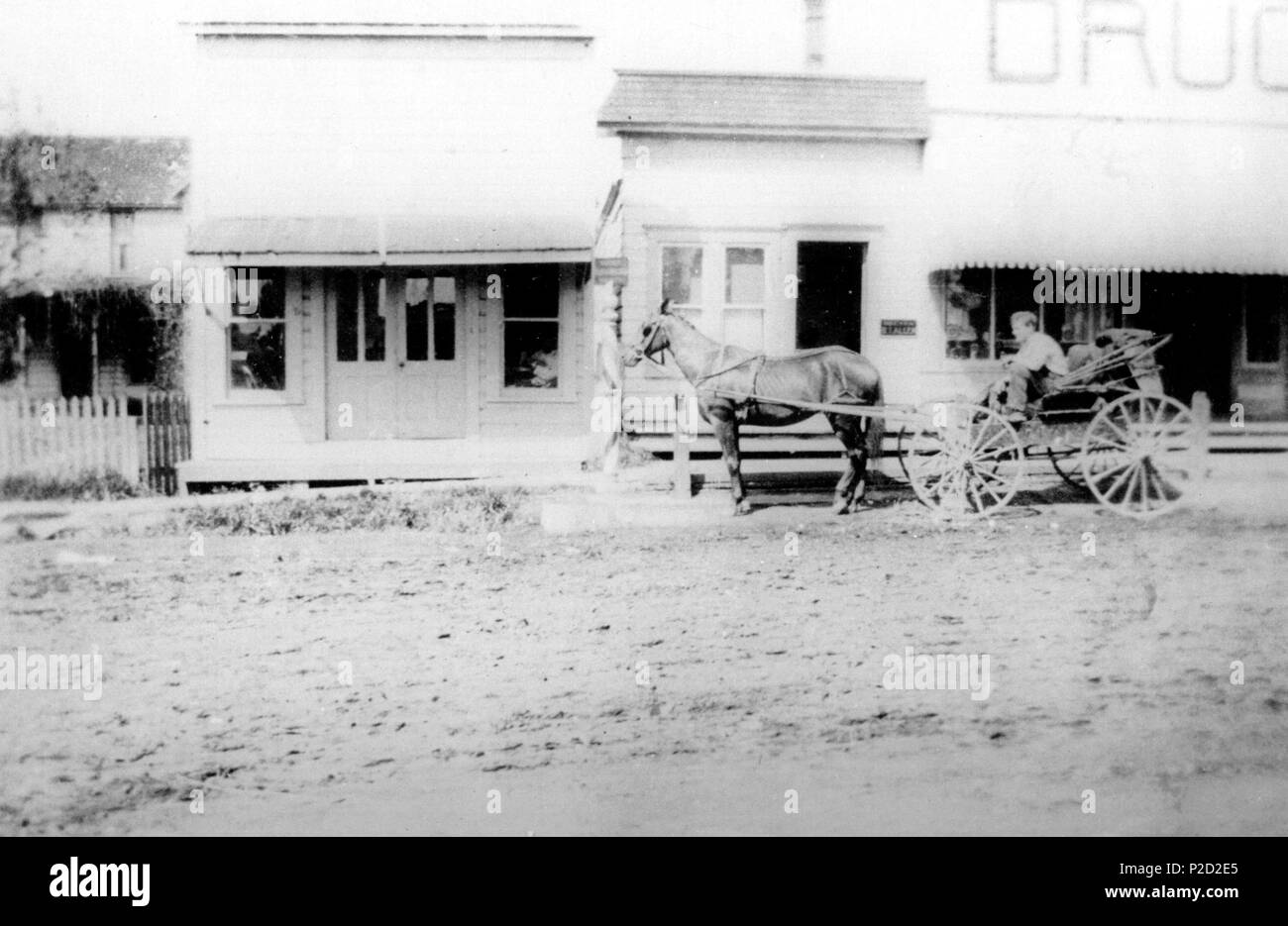 . Inglese: Cavallo e buggy. Immagini storiche di Beaverton, Oregon. . Fotografo sconosciuto 25 cavalli e buggy (Beaverton, Oregon Galleria foto storiche) (241) Foto Stock