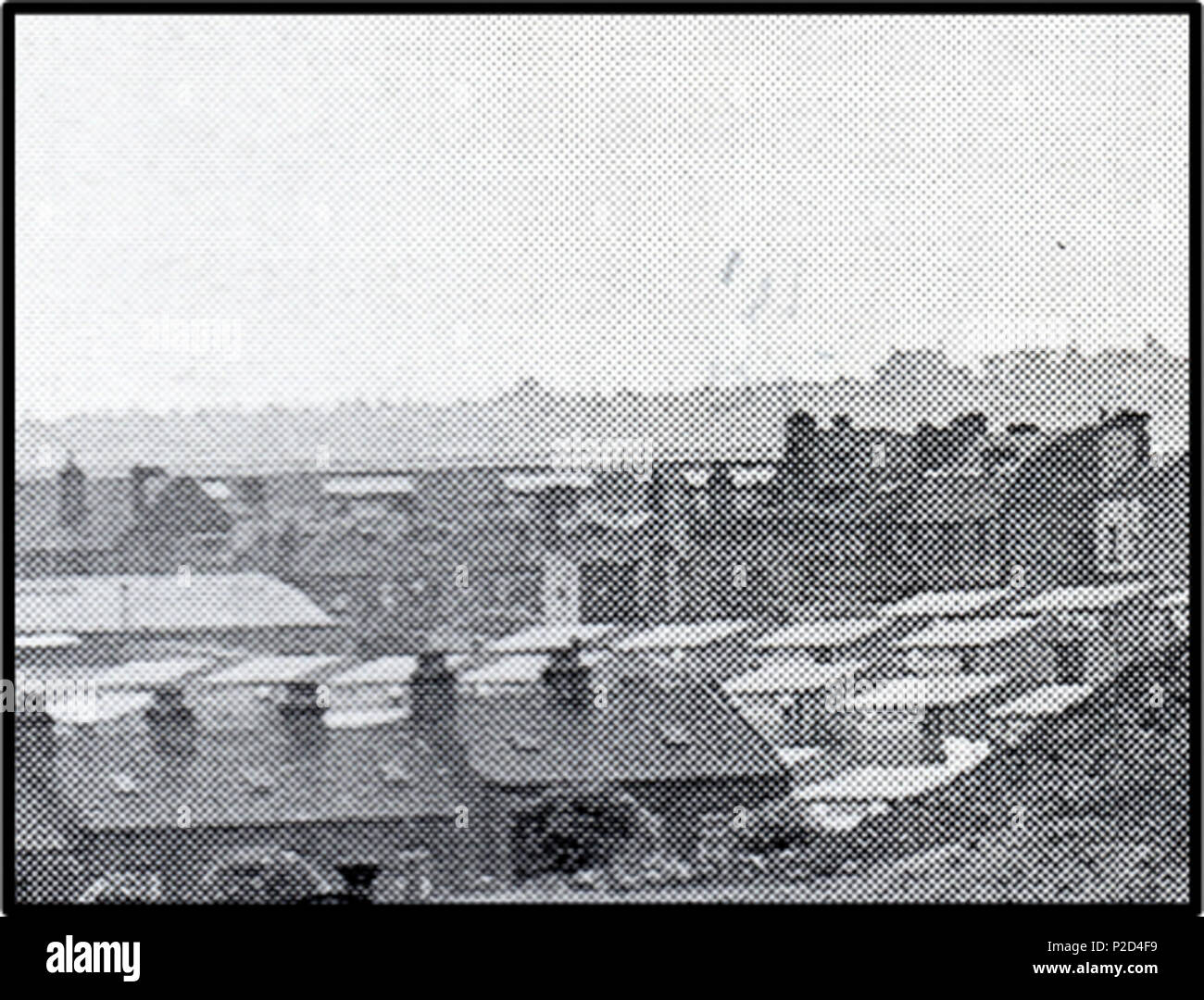 . Inglese: pre fabbricato case temporanee 'case prefabbricate' eretto in Broomfields afterWWII. - Parte di un governo nazionale schema per risolvere la carenza di alloggi. Estrarre dal più grande fotografia . circa 1951. 8 sconosciuto Broomfields prefabbricati Foto Stock