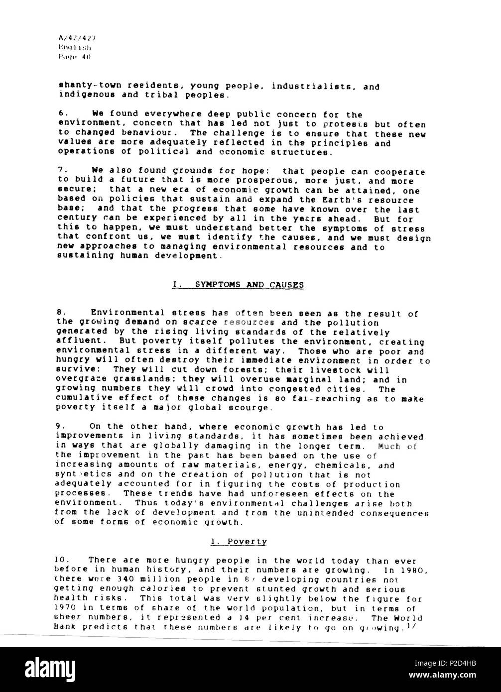 9 Rapporto Brundtland en-039 Foto Stock